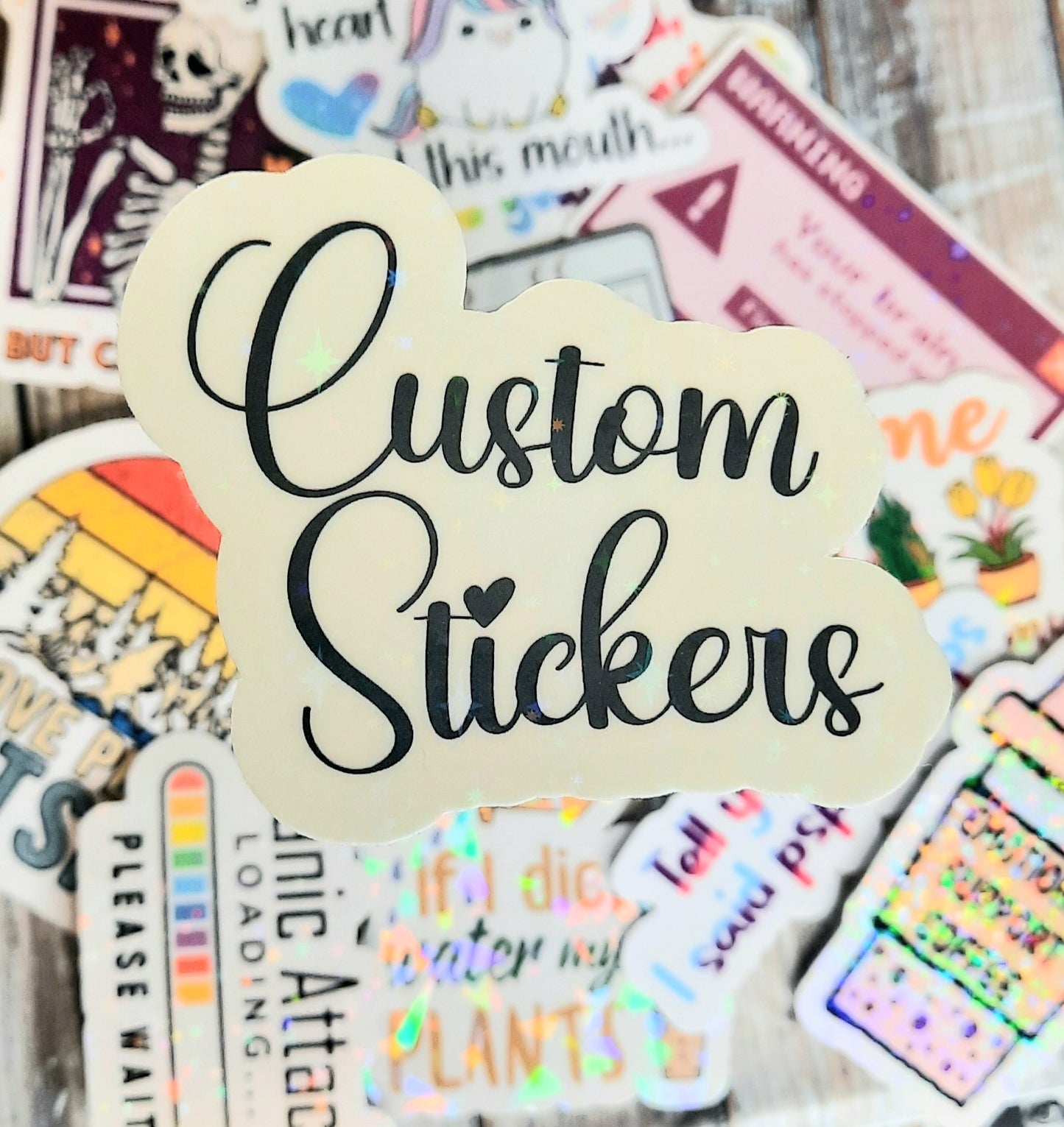 Custom Glow in the Dark Stickers (quantities of 10)
