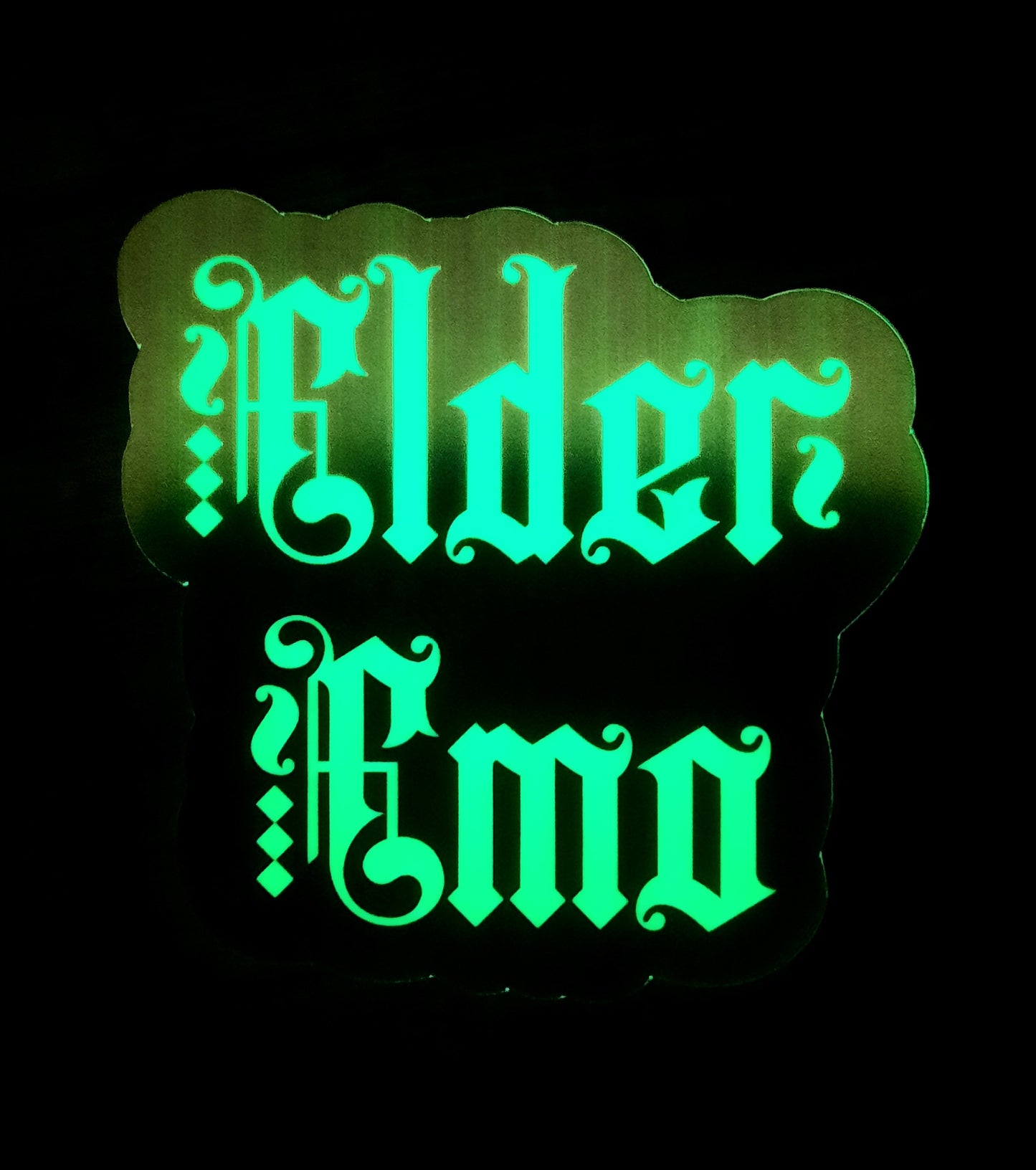 Glow in the dark Elder Emo sticker