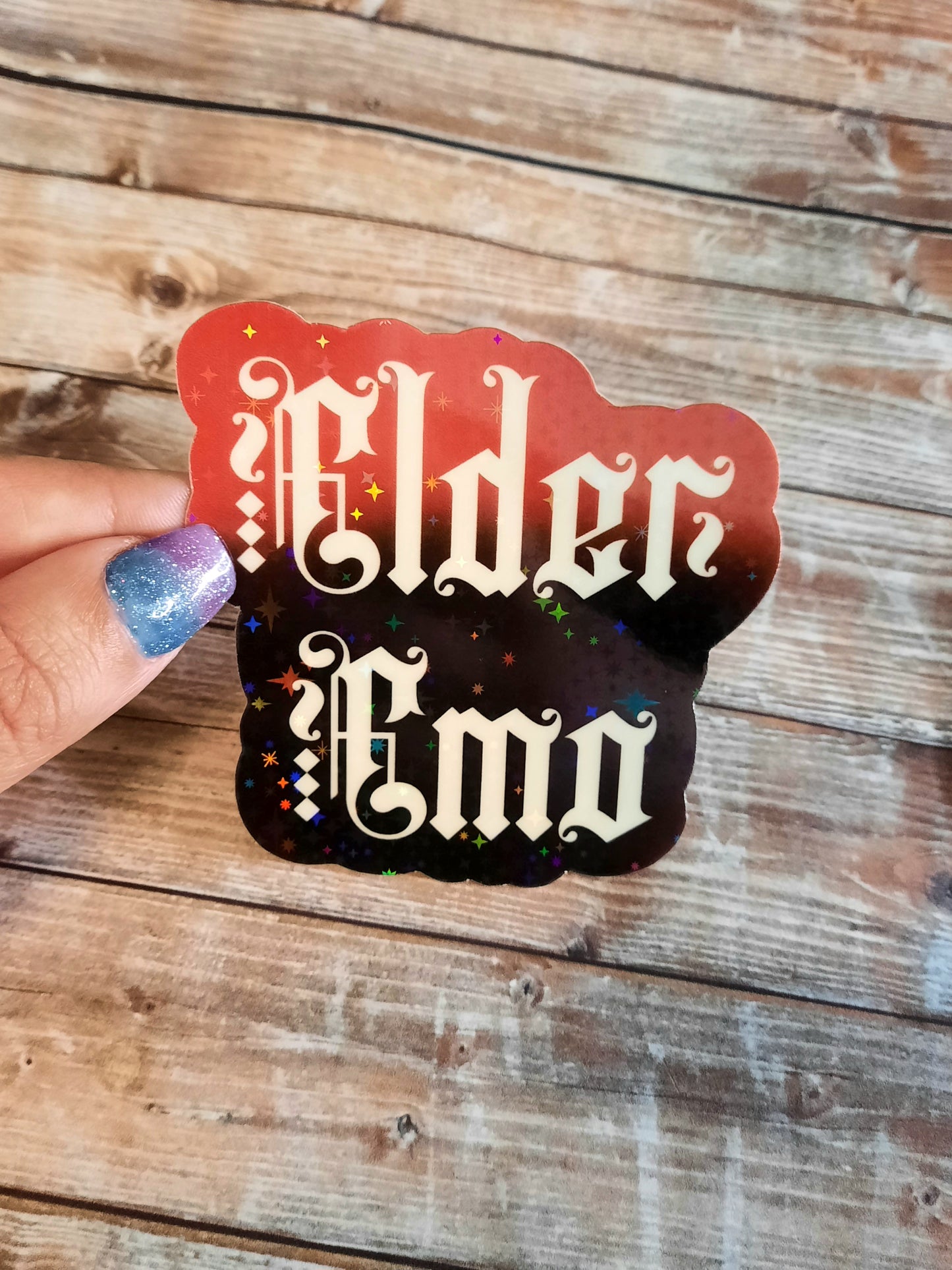 Glow in the dark Elder Emo sticker