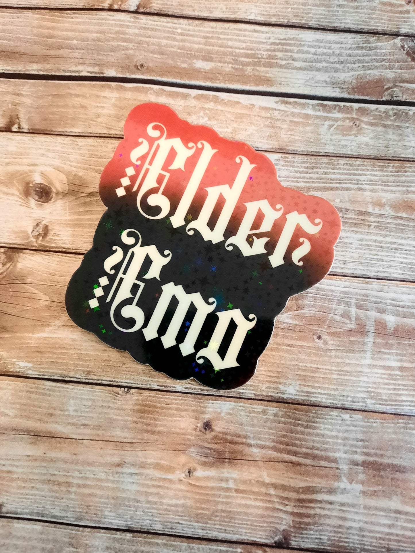 Glow in the dark Elder Emo sticker