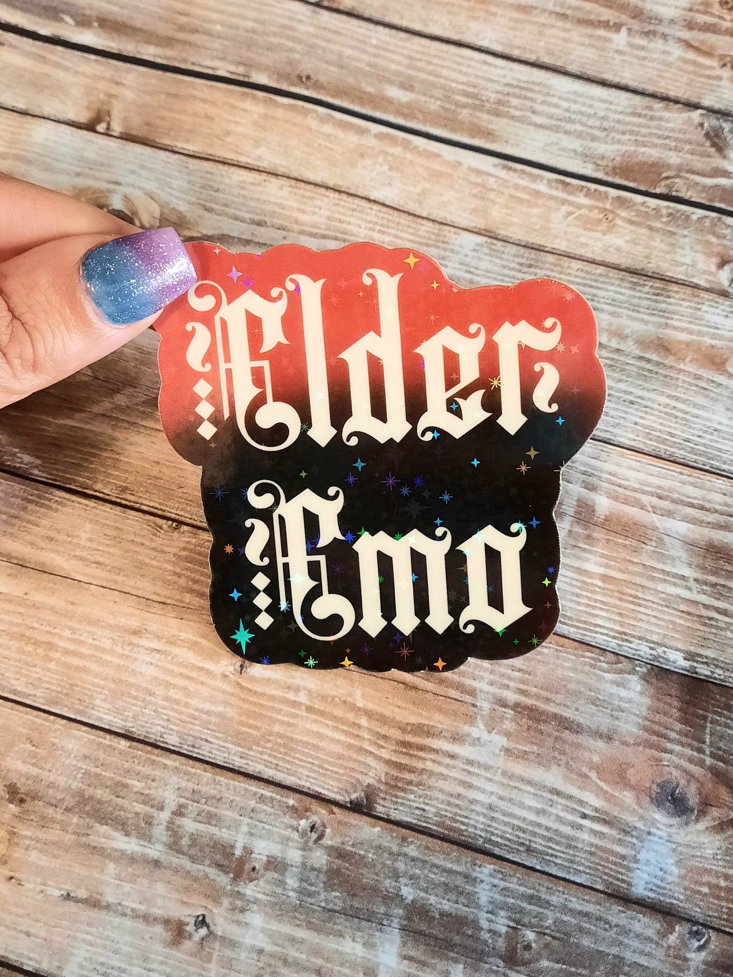 Glow in the dark Elder Emo sticker