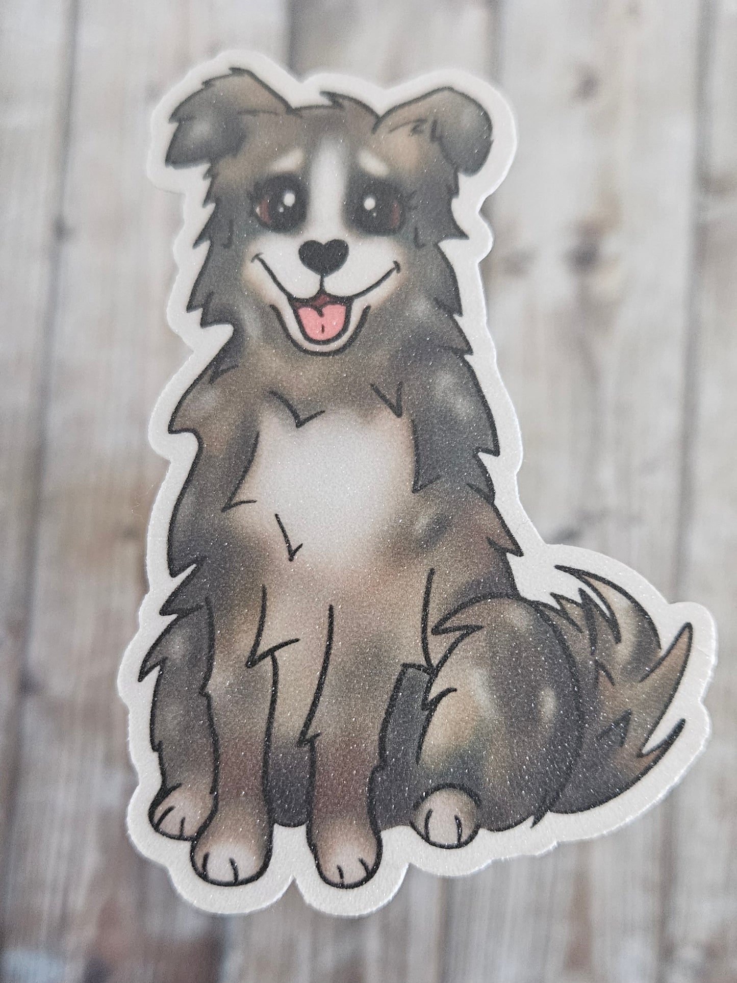 Adorable Australian Shepard dog sticker for water bottle, Aussie dog sticker for laptop