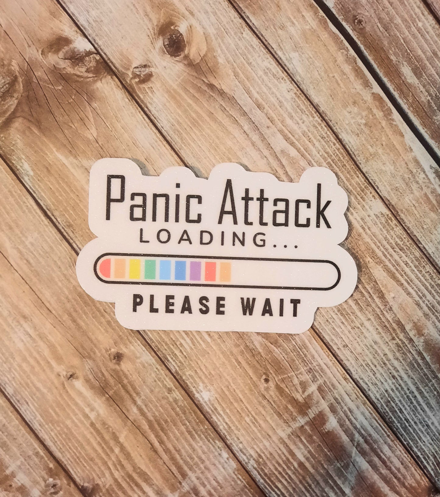 Panic attack loading sticker, funny mental health awareness sticker for water bottle