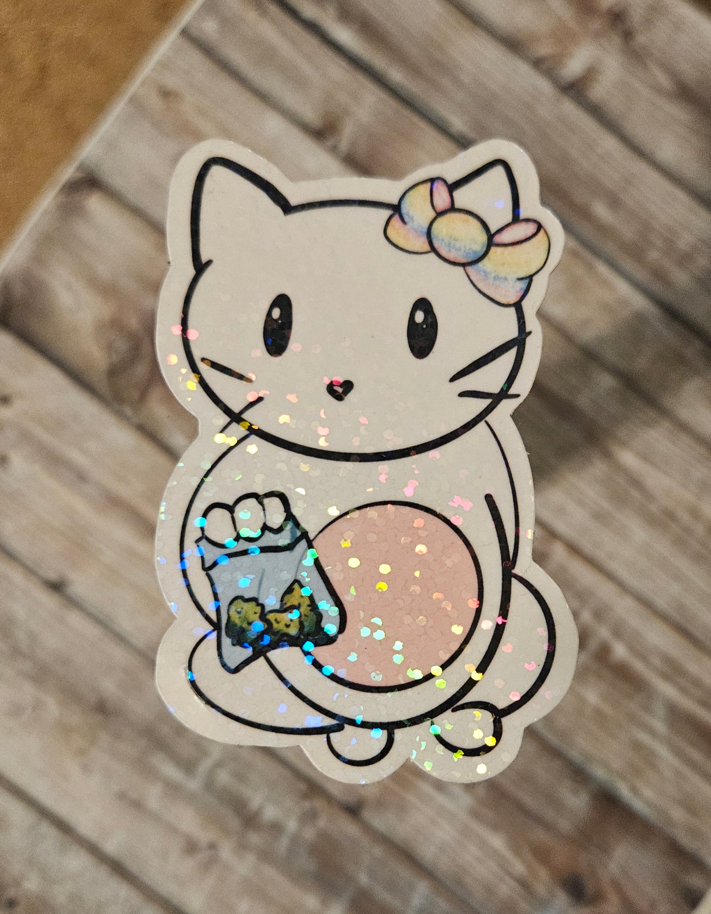 Weed kitty sticker