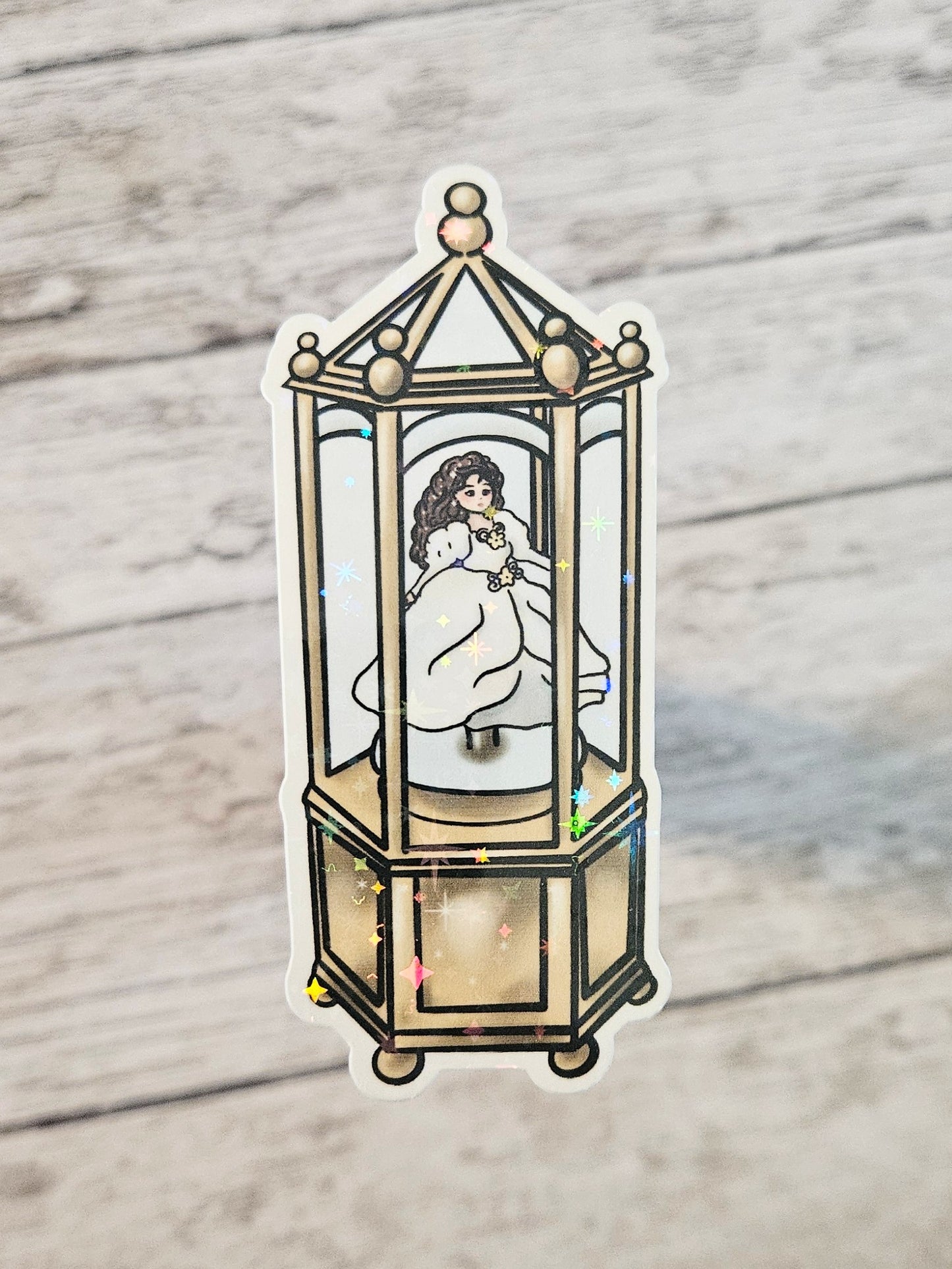 As the world falls down lullaby doll sticker for water bottle