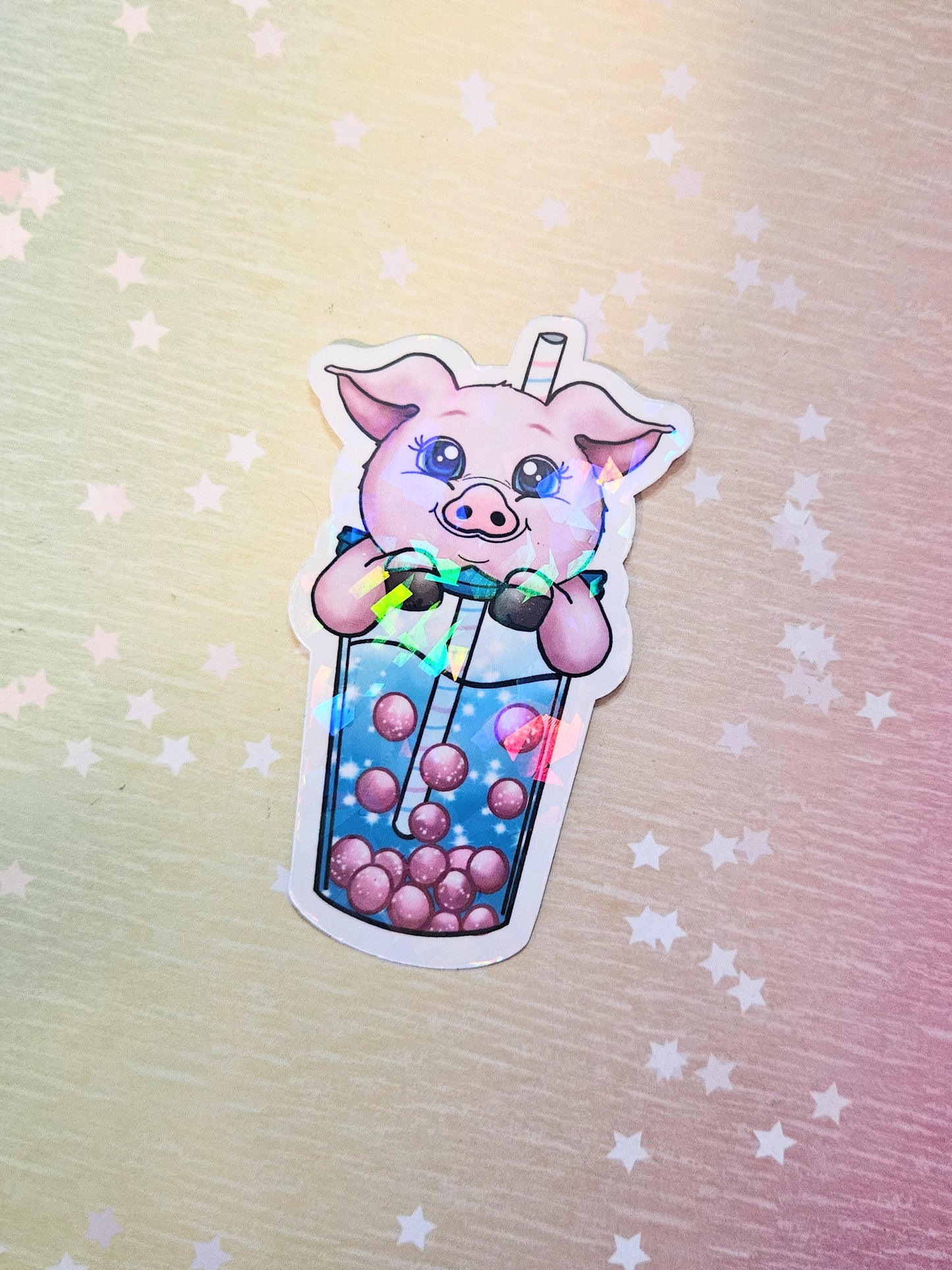 Boba pig sticker