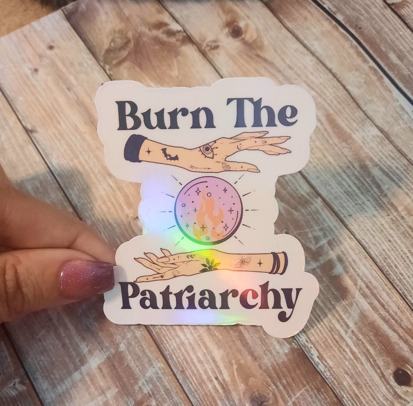 Burn the patriarchy sticker