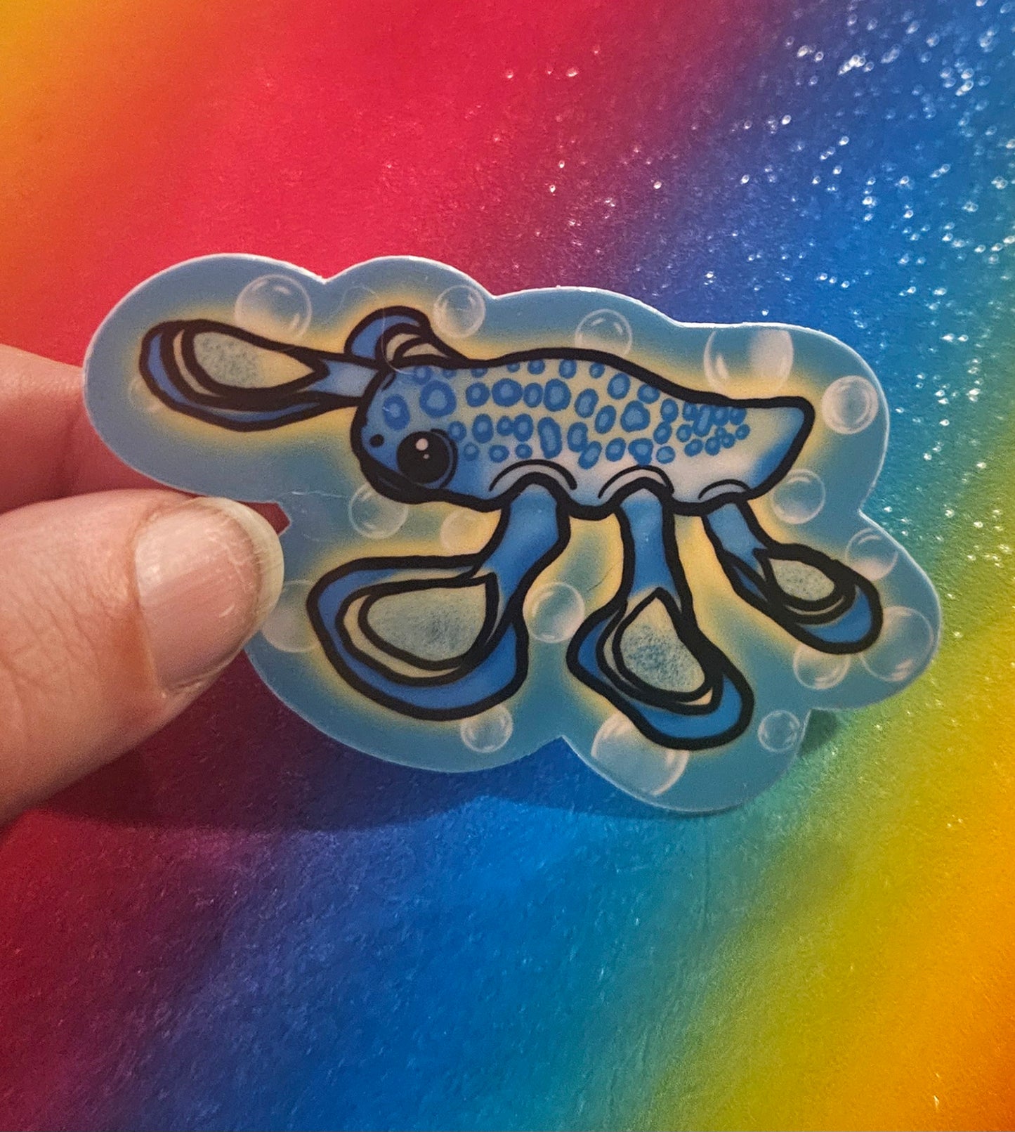 Cute hover fish nautical gamer sticker