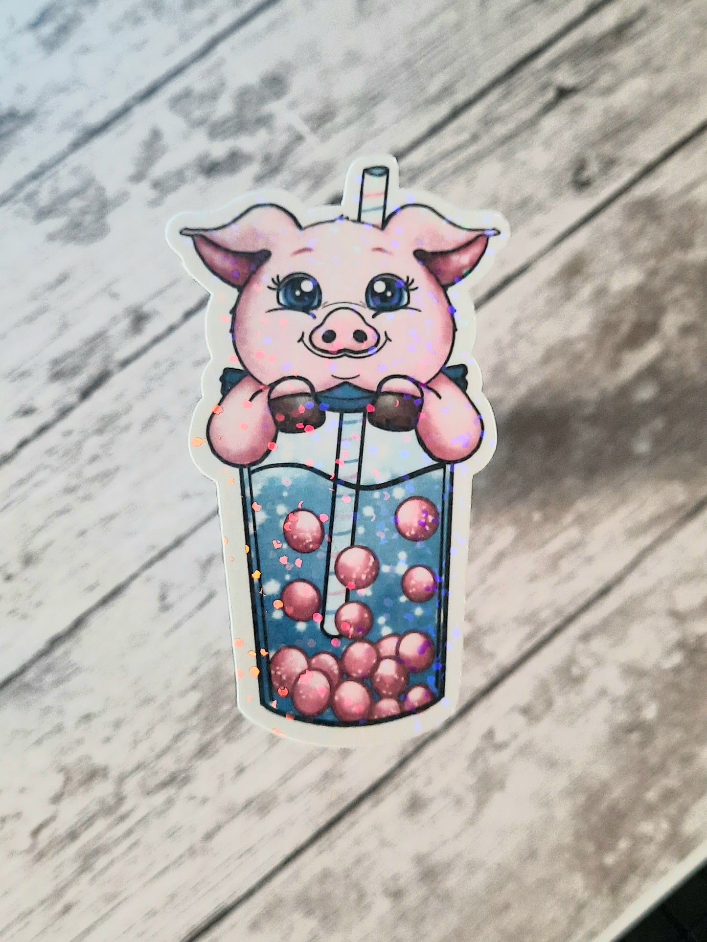 Boba pig sticker