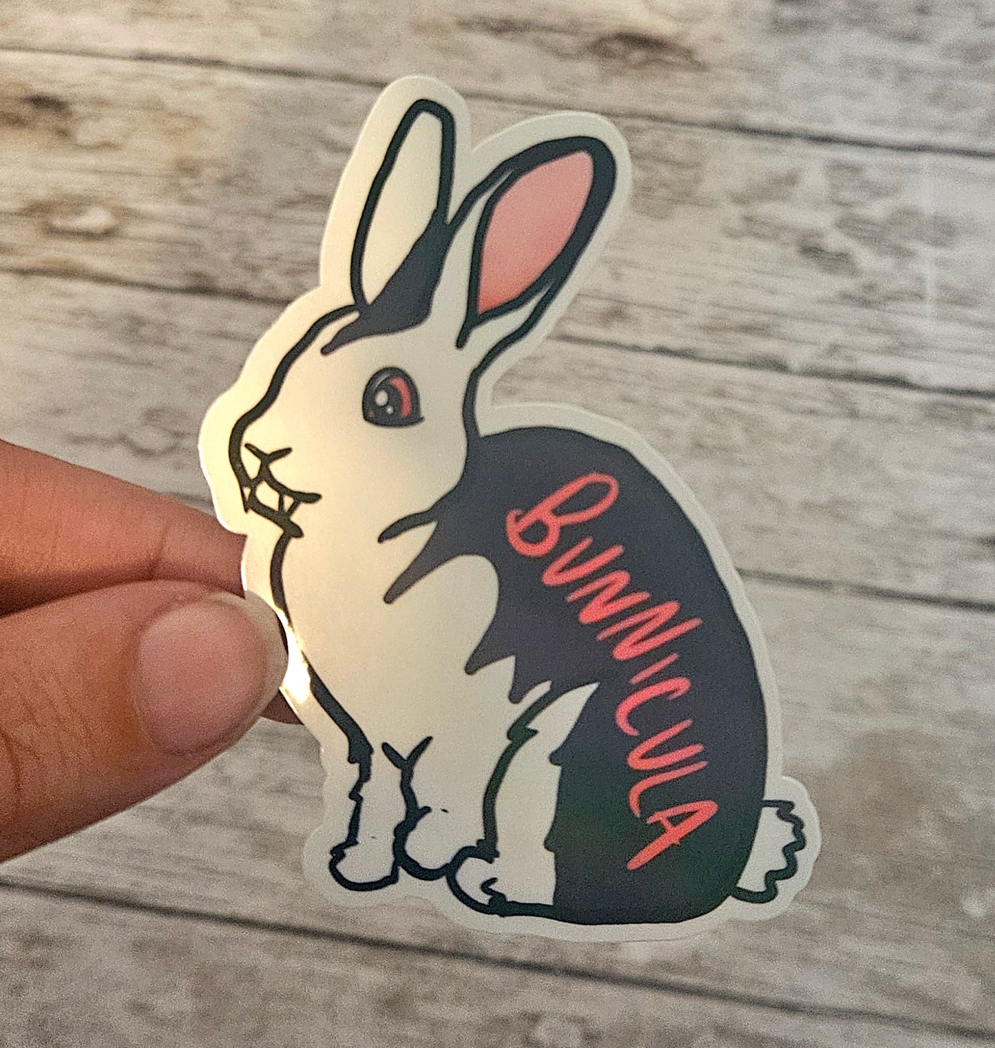 Cute vampire bunny sticker