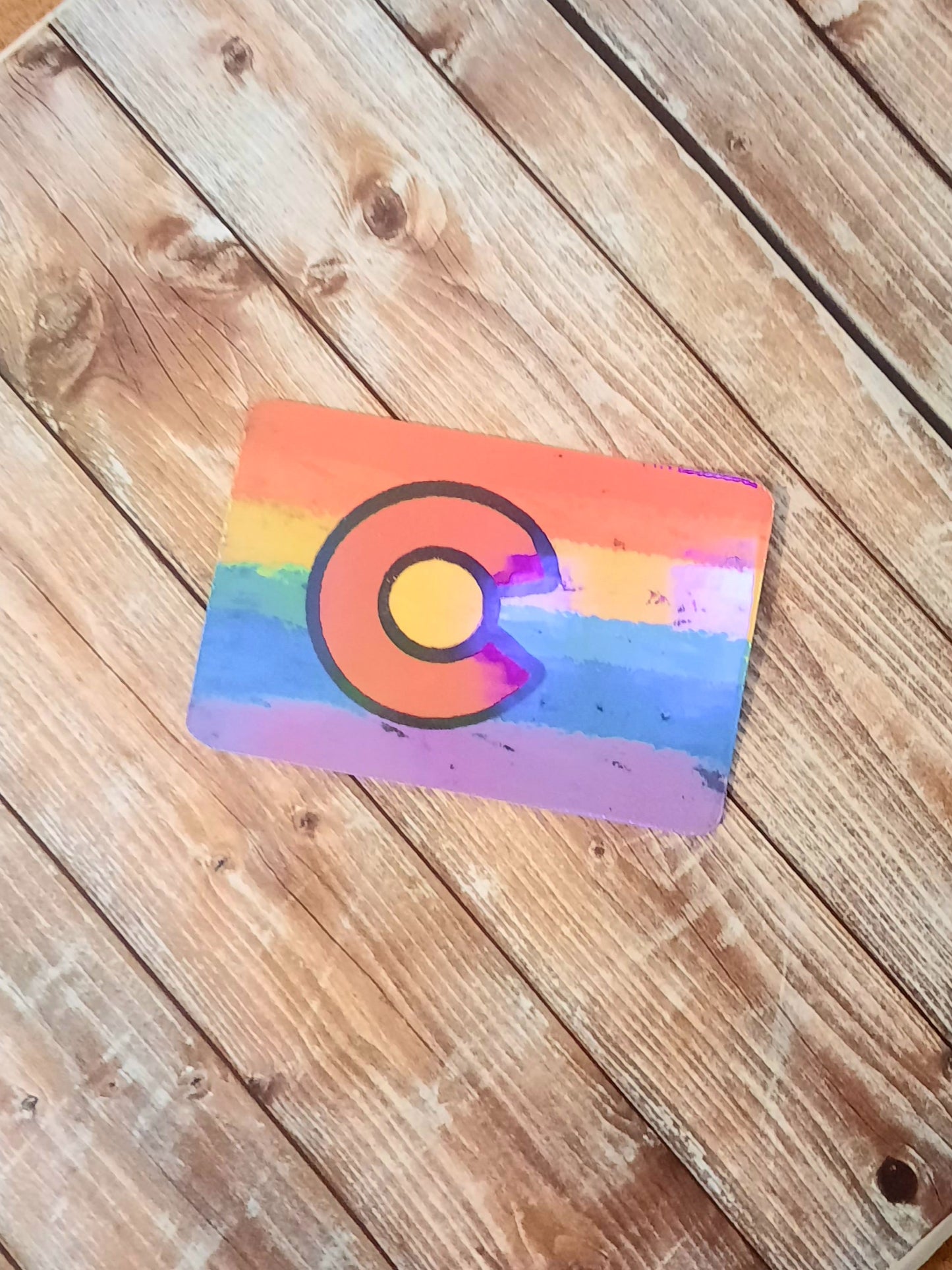 Colorado pride flag sticker for water bottle