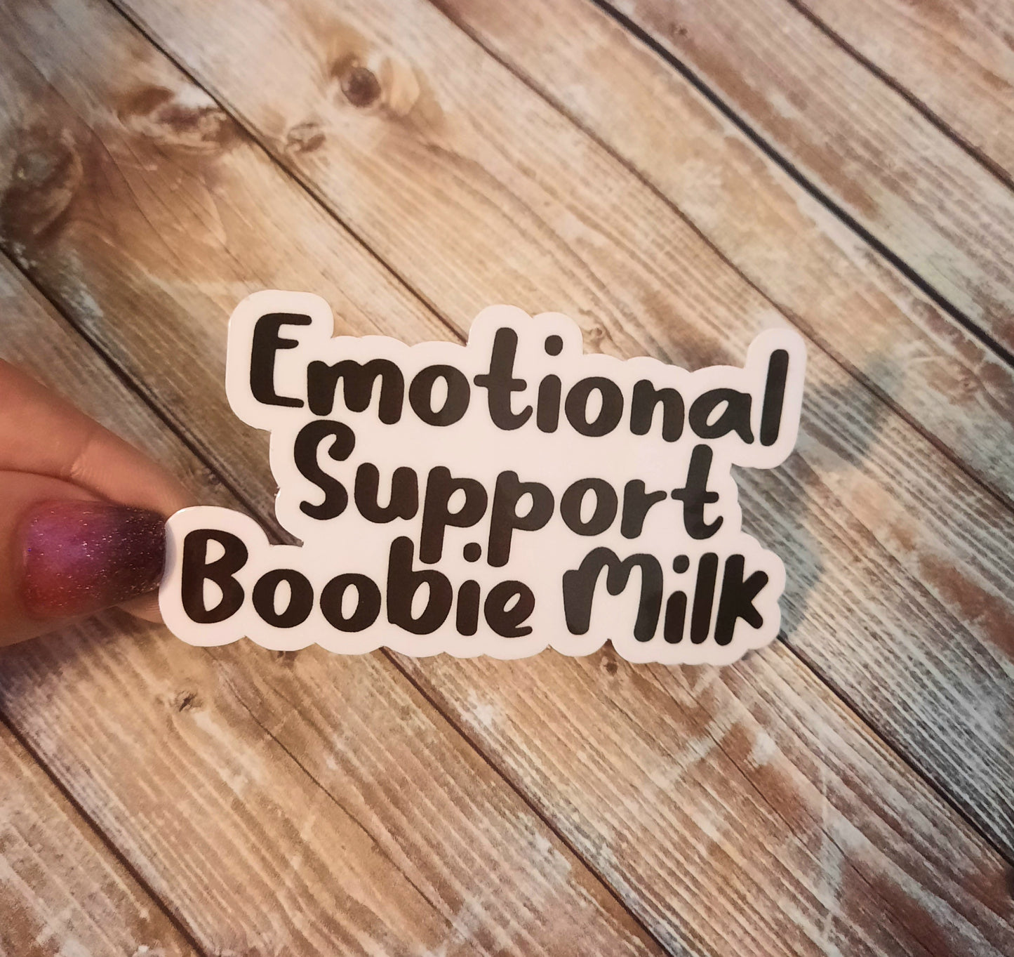 Emotional support boobie milk sticker funny breastfeeding mom sticker