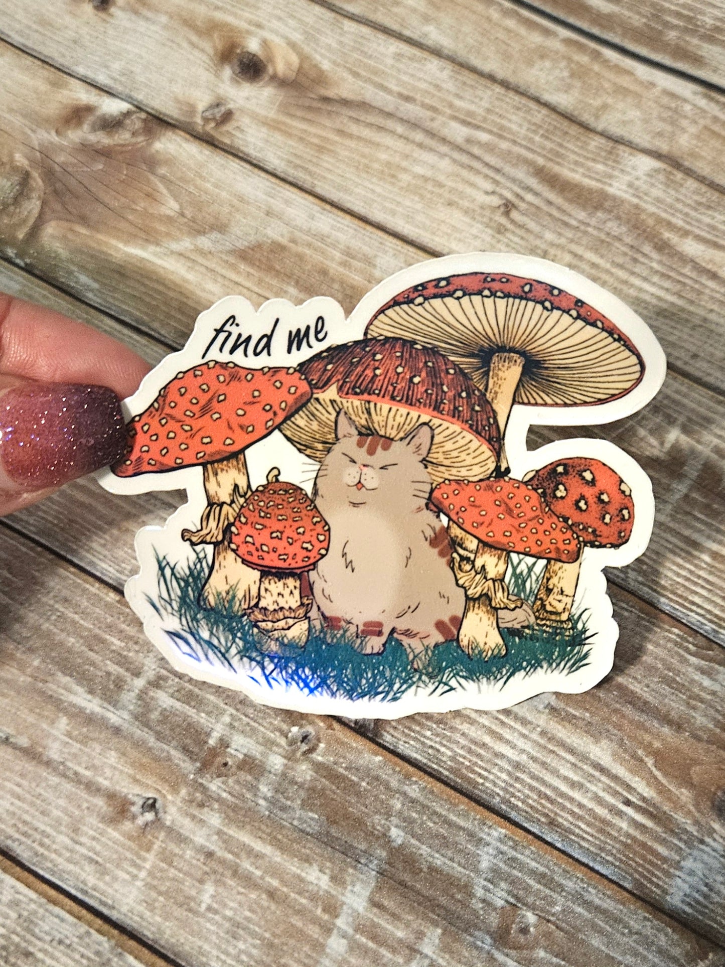 Mushroom cat sticker