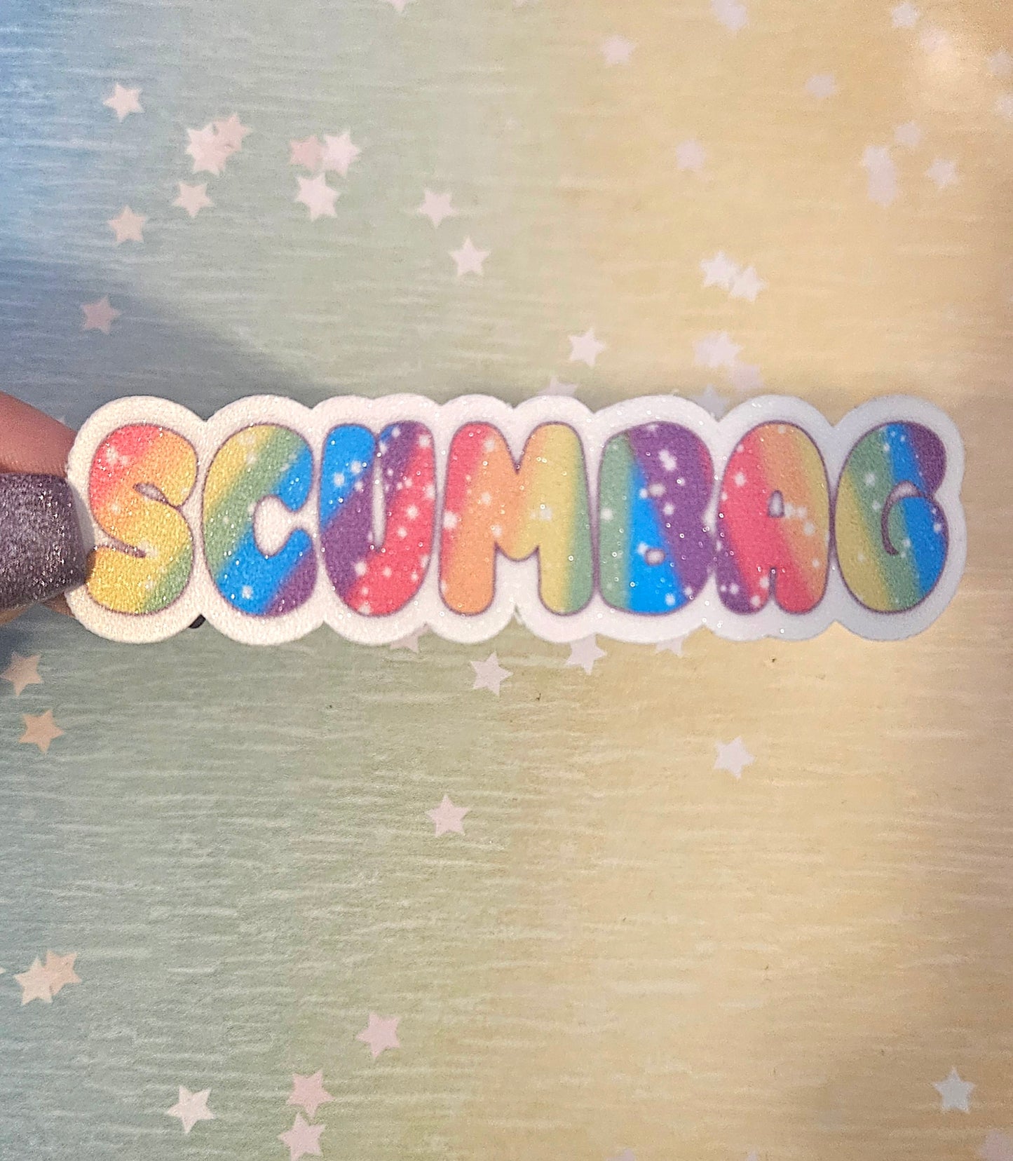 Scumbag rainbow bubble letter for water bottle