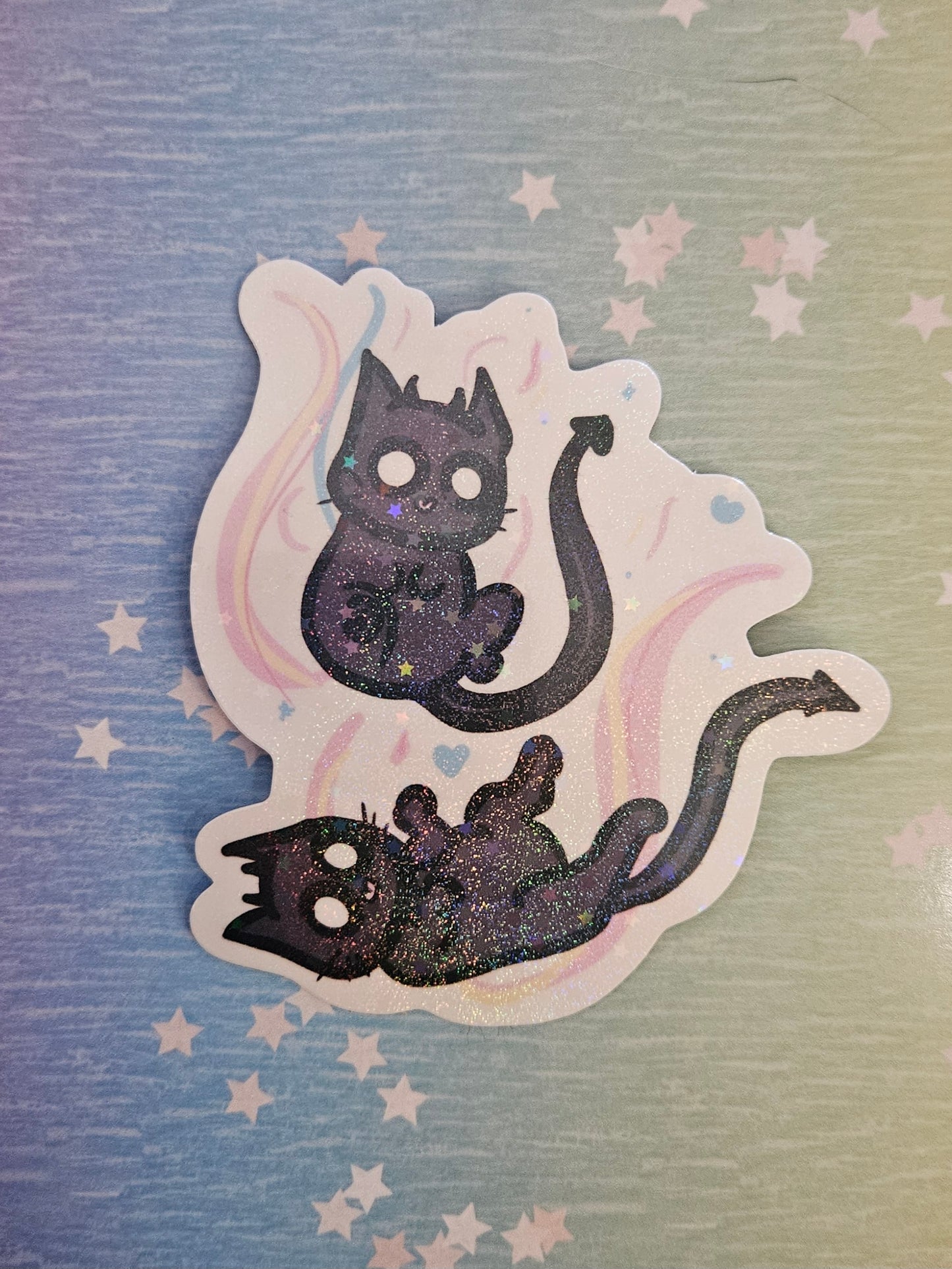 Cute demon kitties sticker