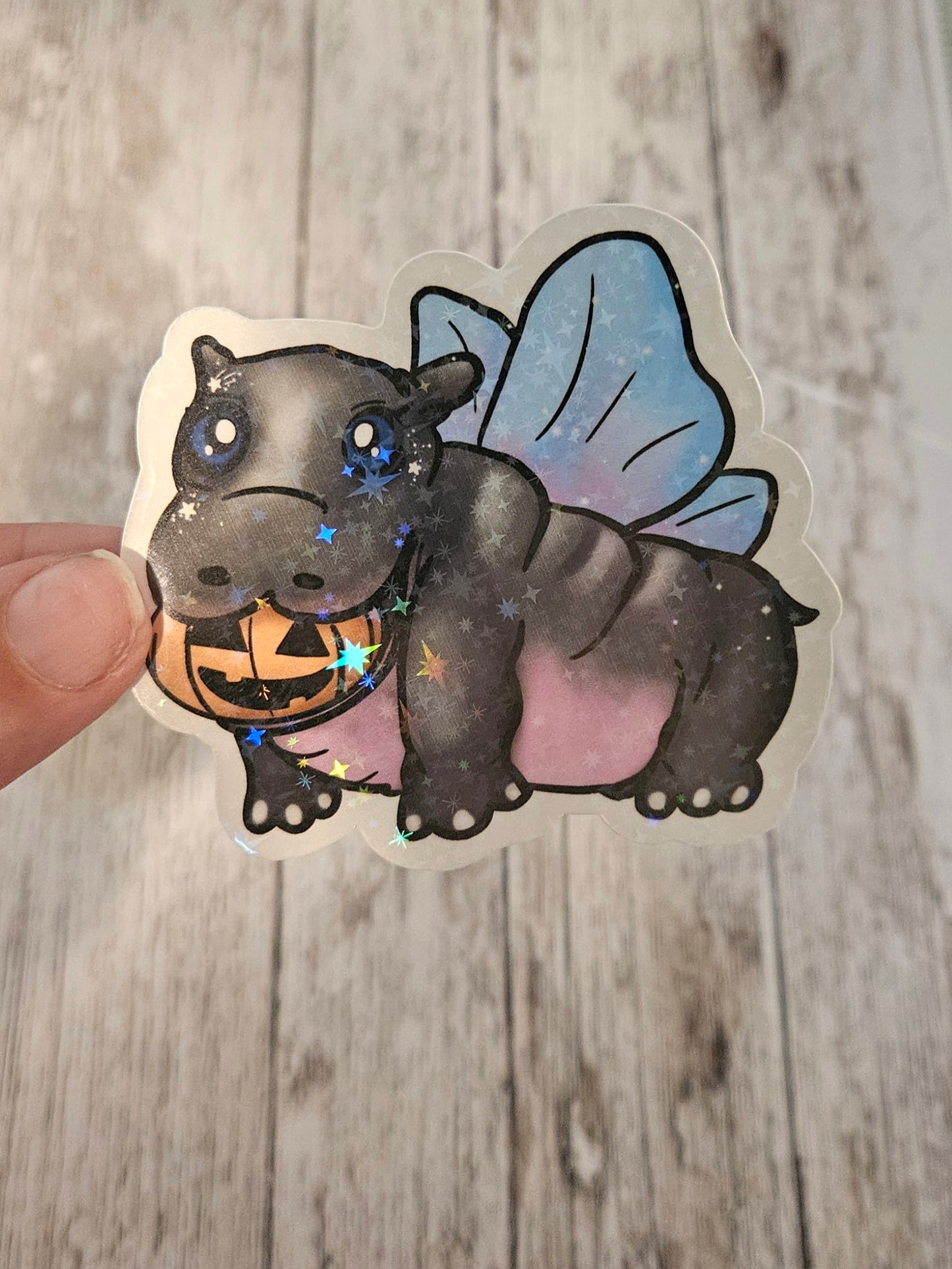 Pygmy hippo halloween sticker