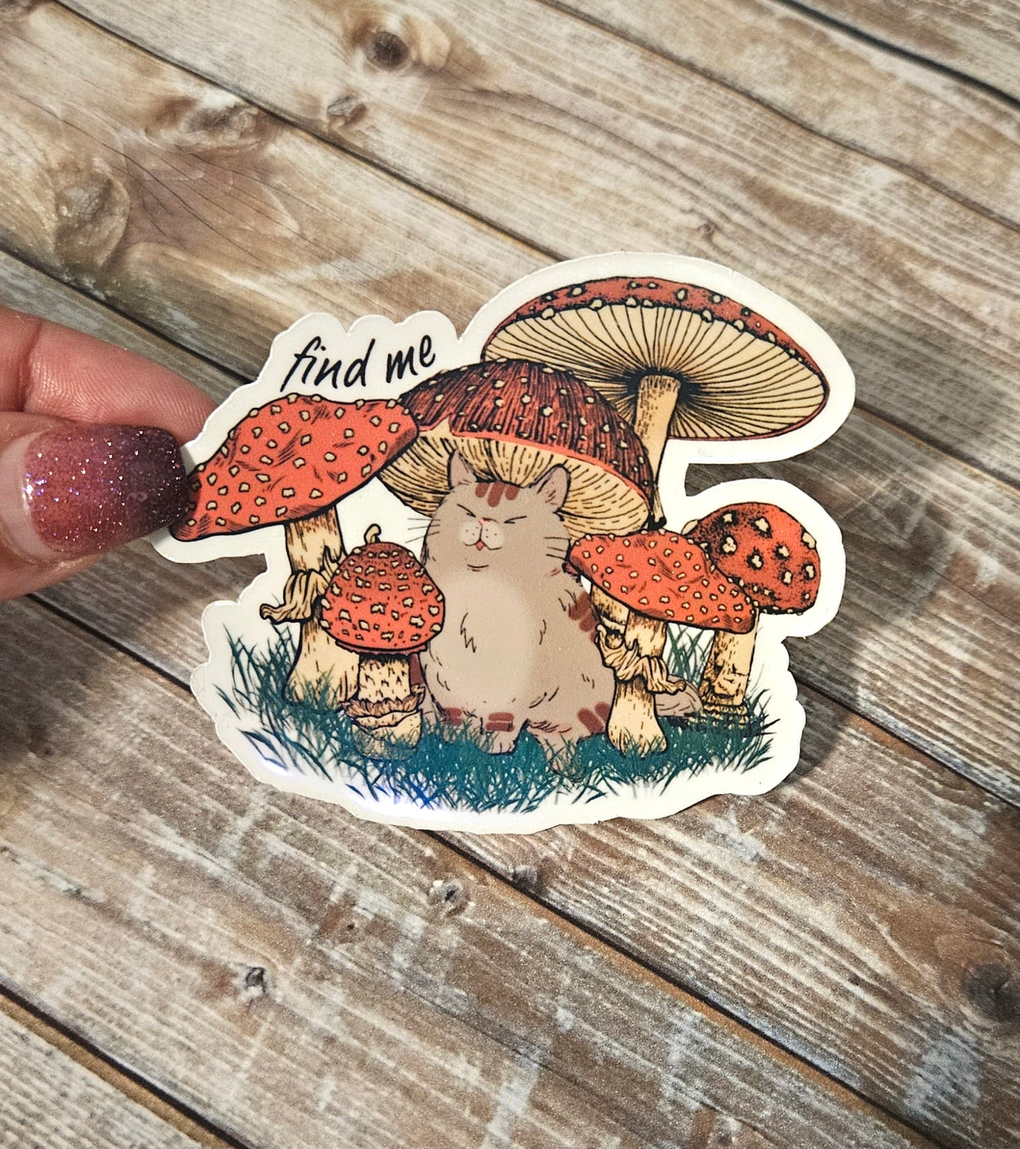 Mushroom cat sticker