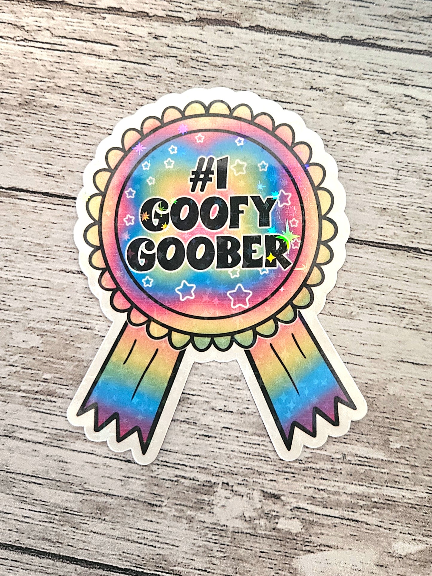 Number one goofy goober award sticker, vinyl sticker for laptop and water bottle