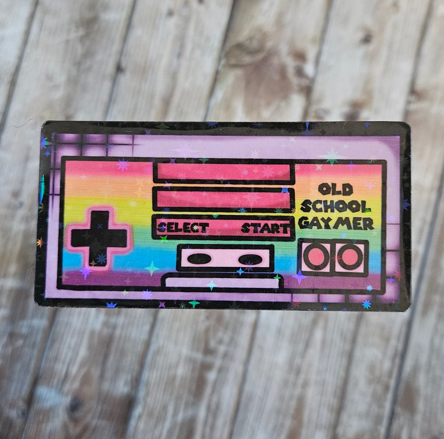 Gamer old school gaymer controller sticker