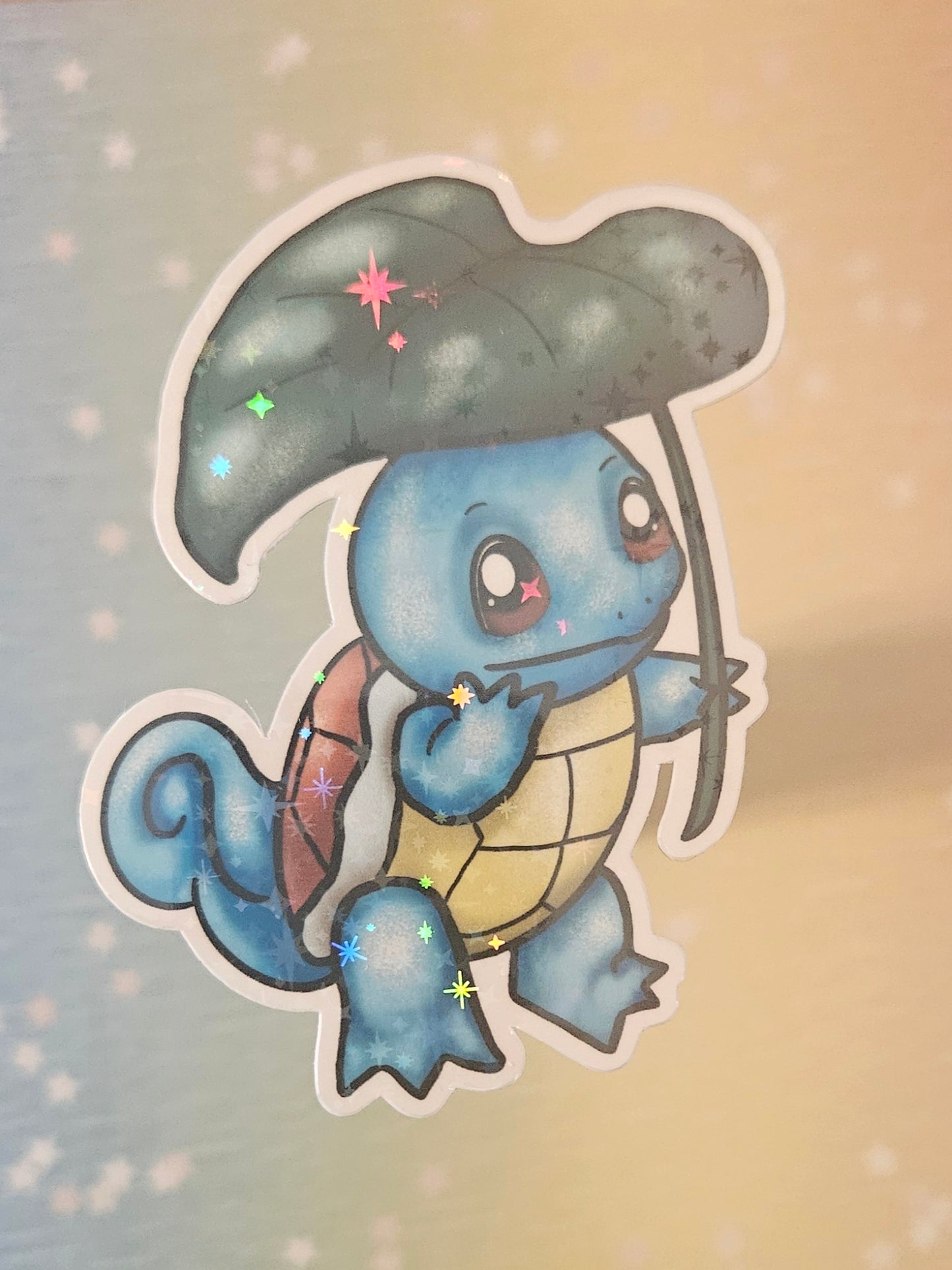 Adorable turtle sticker for water bottle