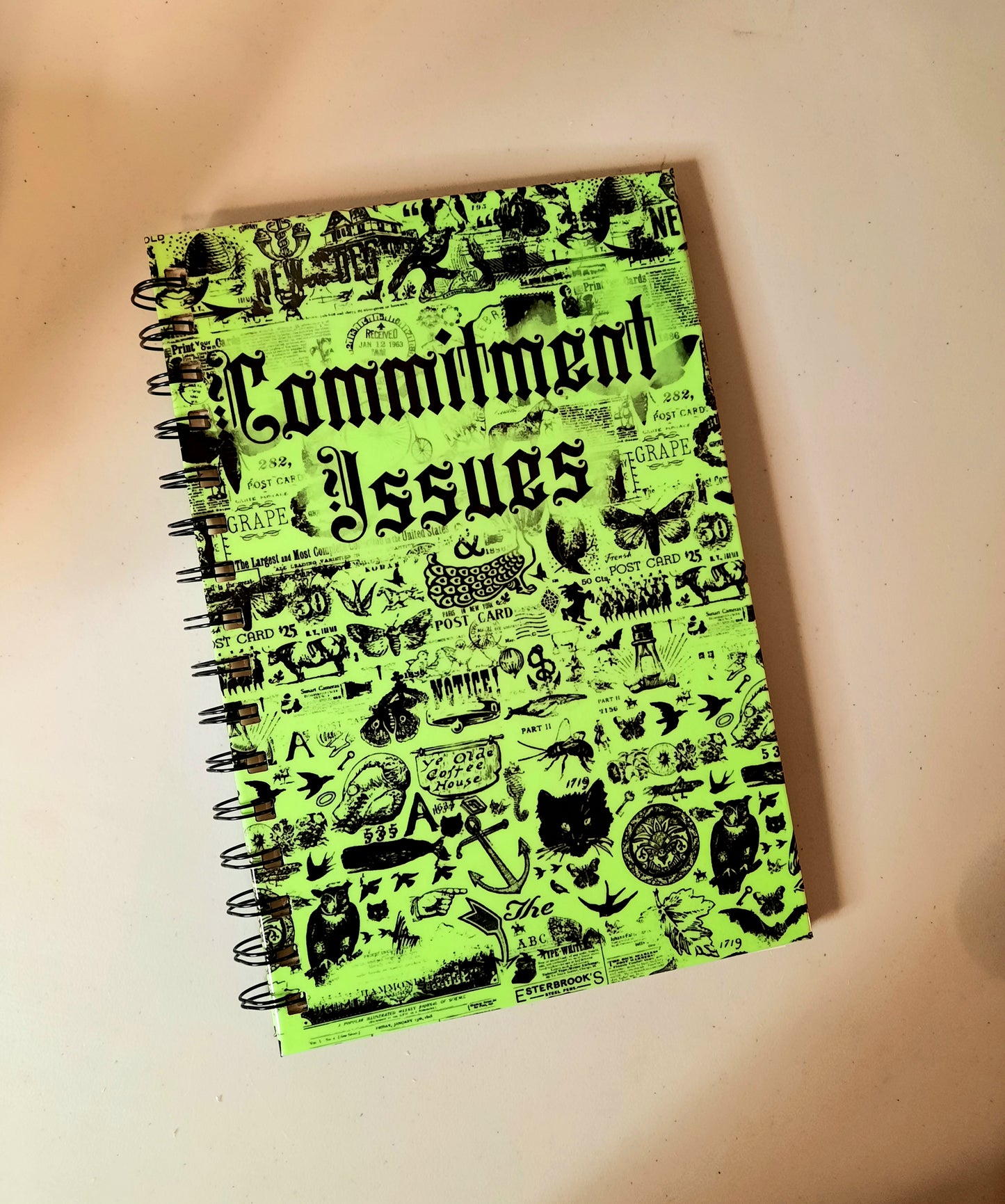 Glow in the Dark Commitment issues reusable sticker book