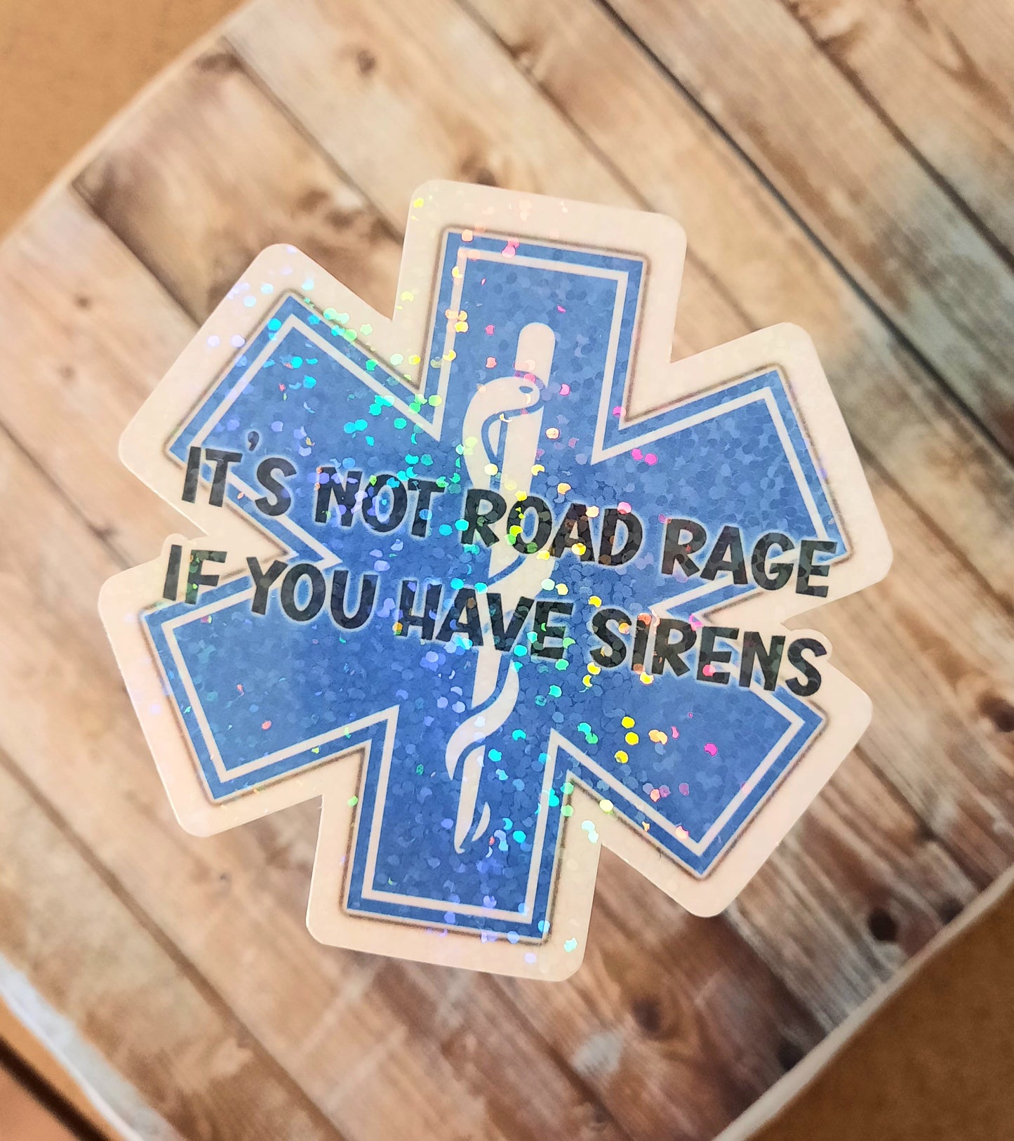 It's not road rage if you have sirens sticker for laptop, emt paramedic water bottle sticker