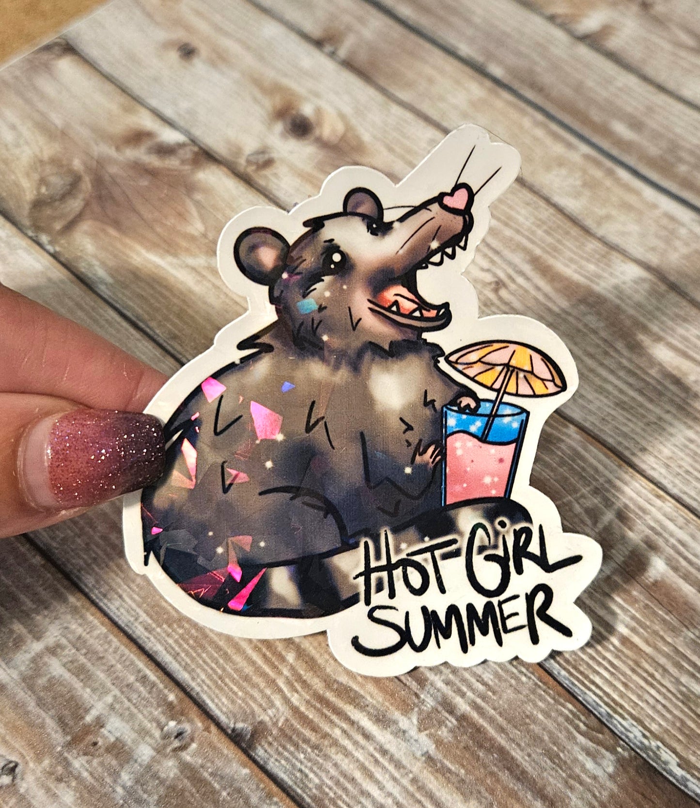 Hot girl summer possum sticker