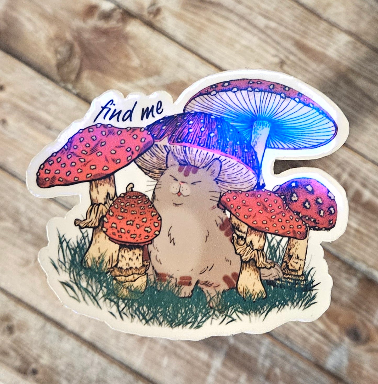 Mushroom cat sticker