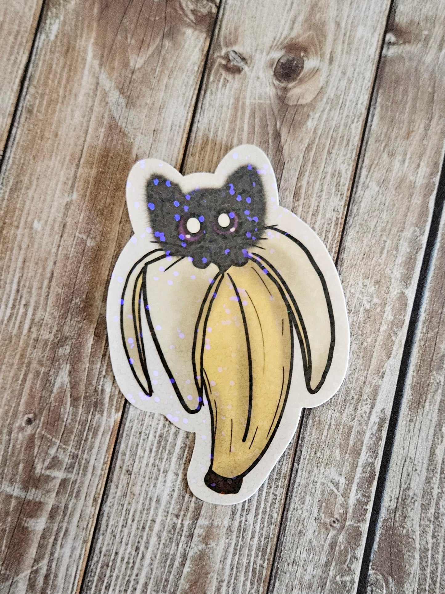 Banana cat sticker for water bottle