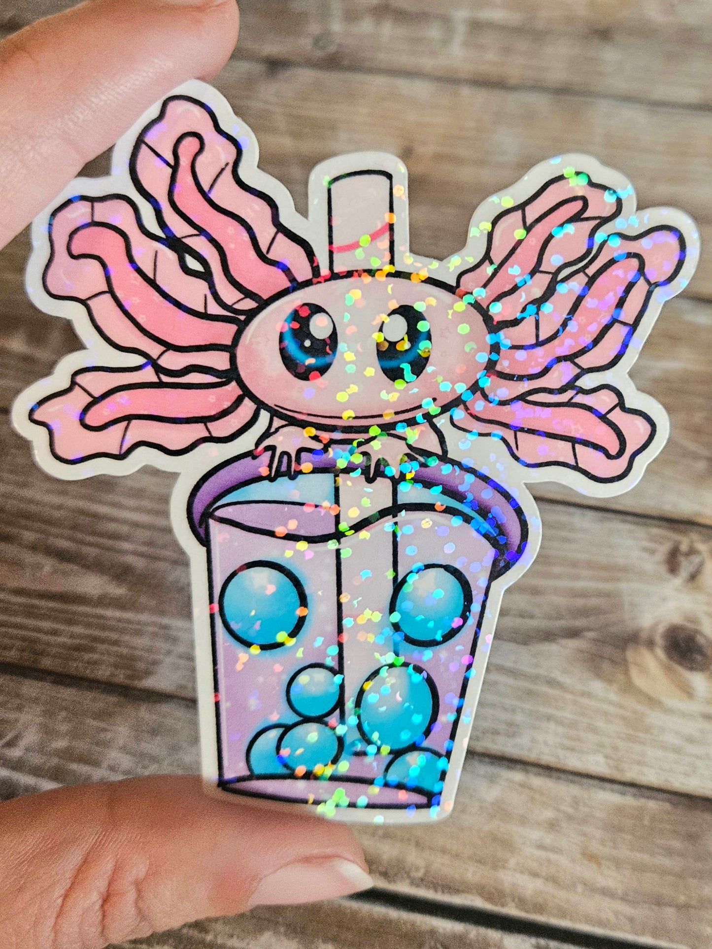 Axolotl Boba sticker