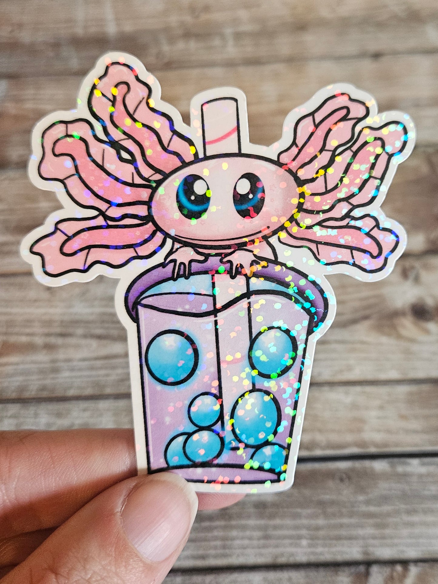 Axolotl Boba sticker