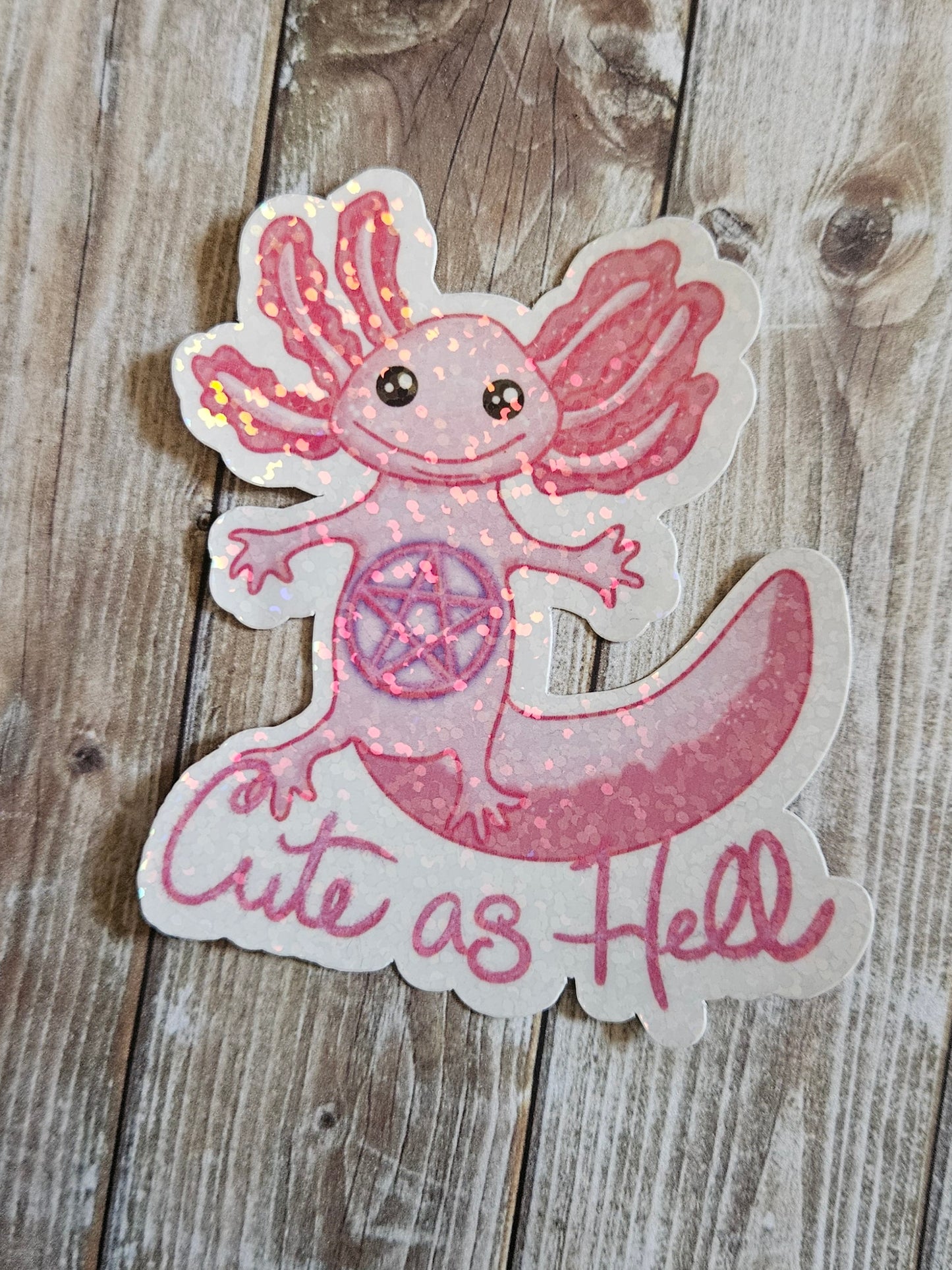 Cute as hell axolotl sticker