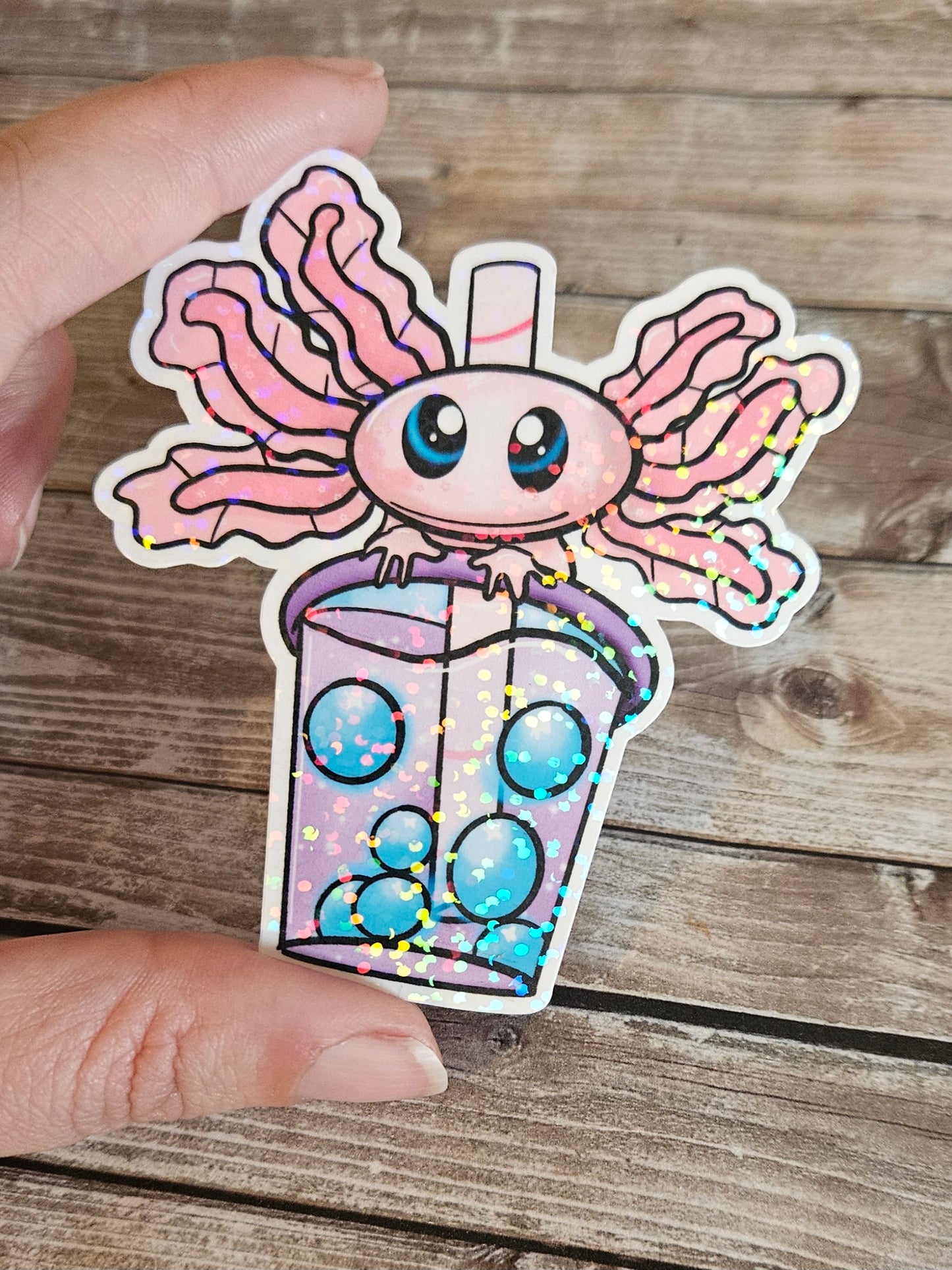 Axolotl Boba sticker