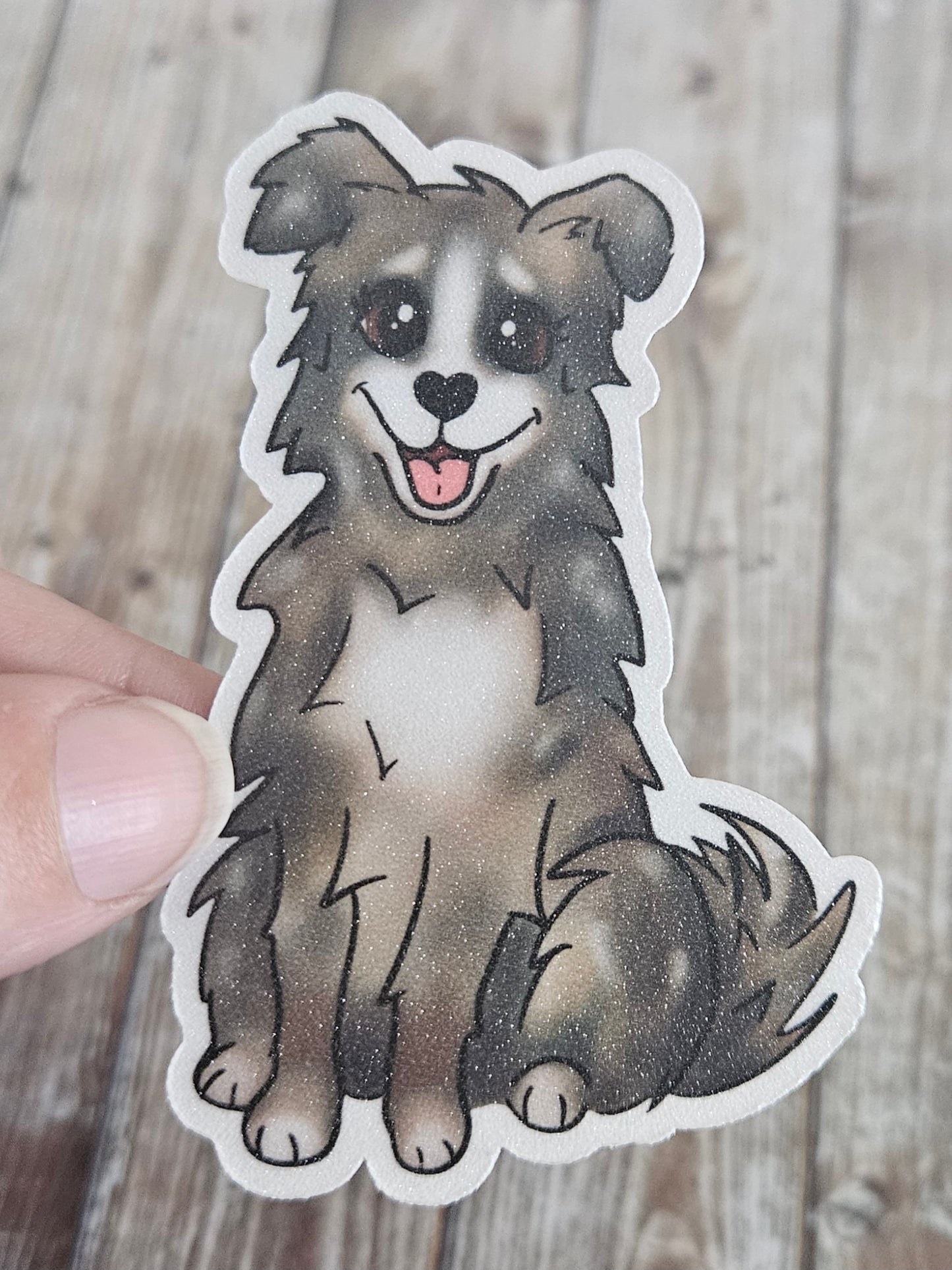 Adorable Australian Shepard dog sticker for water bottle, Aussie dog sticker for laptop
