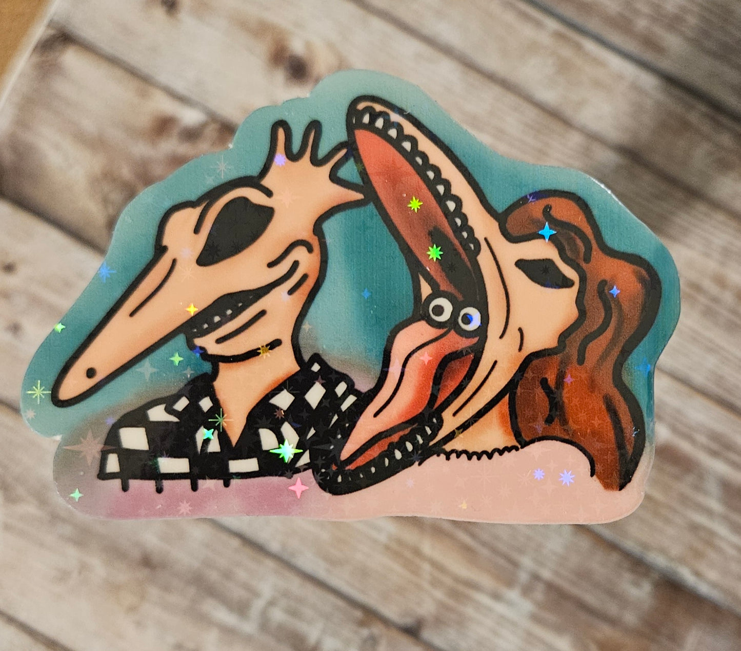 Barbara and Adam monsters sticker