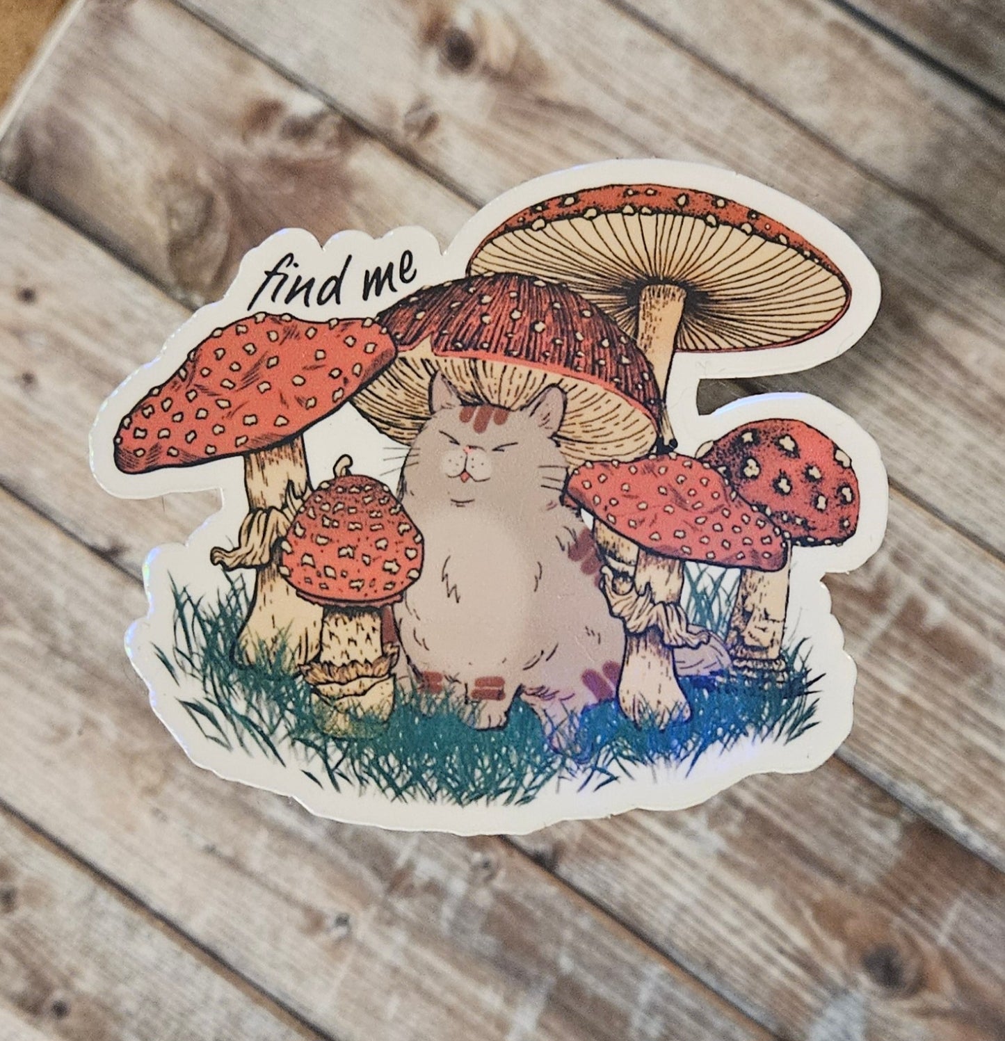 Mushroom cat sticker