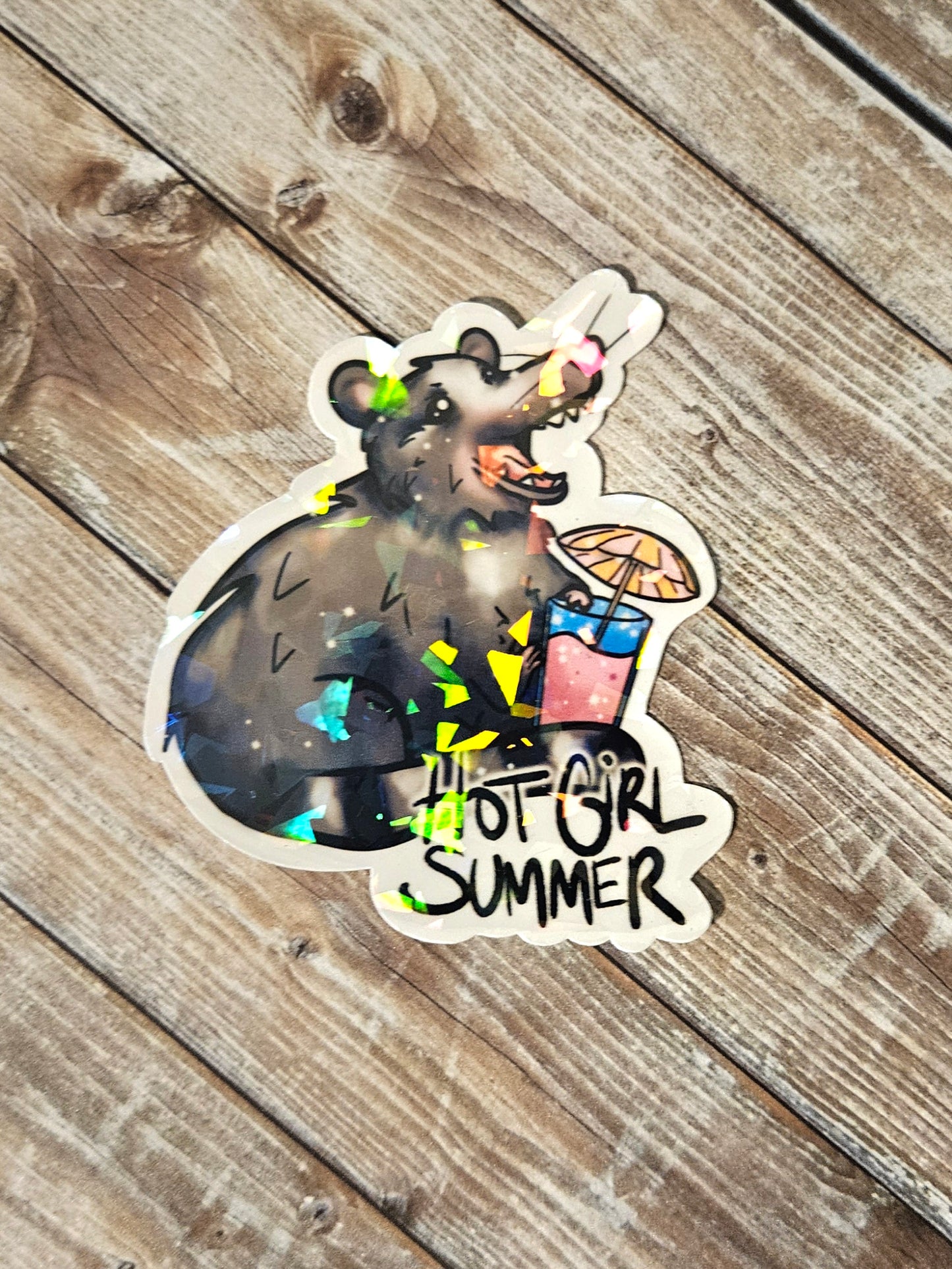 Hot girl summer possum sticker