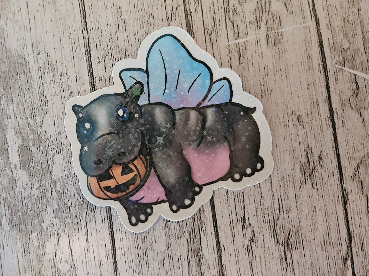 Pygmy hippo halloween sticker