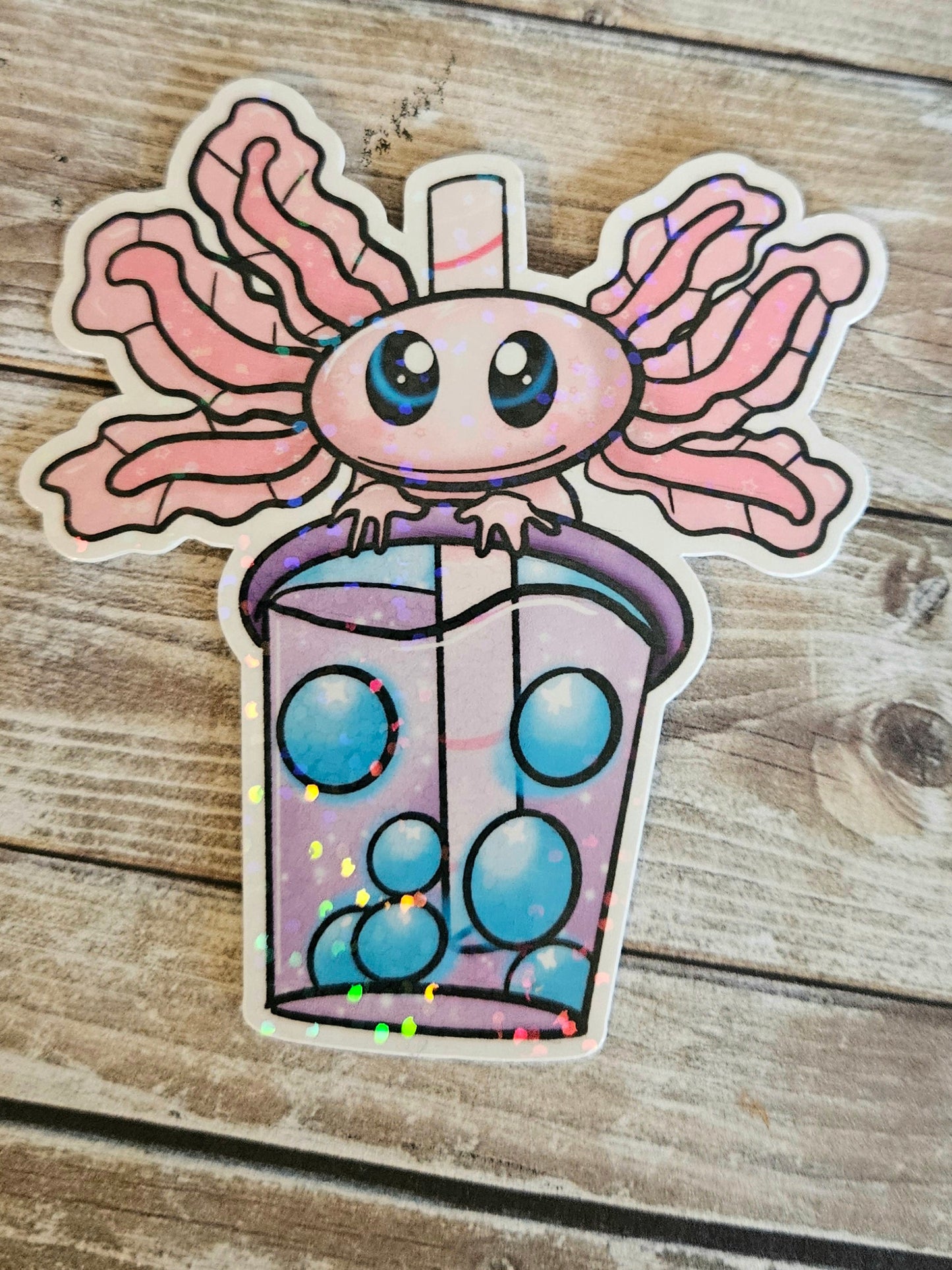 Axolotl Boba sticker