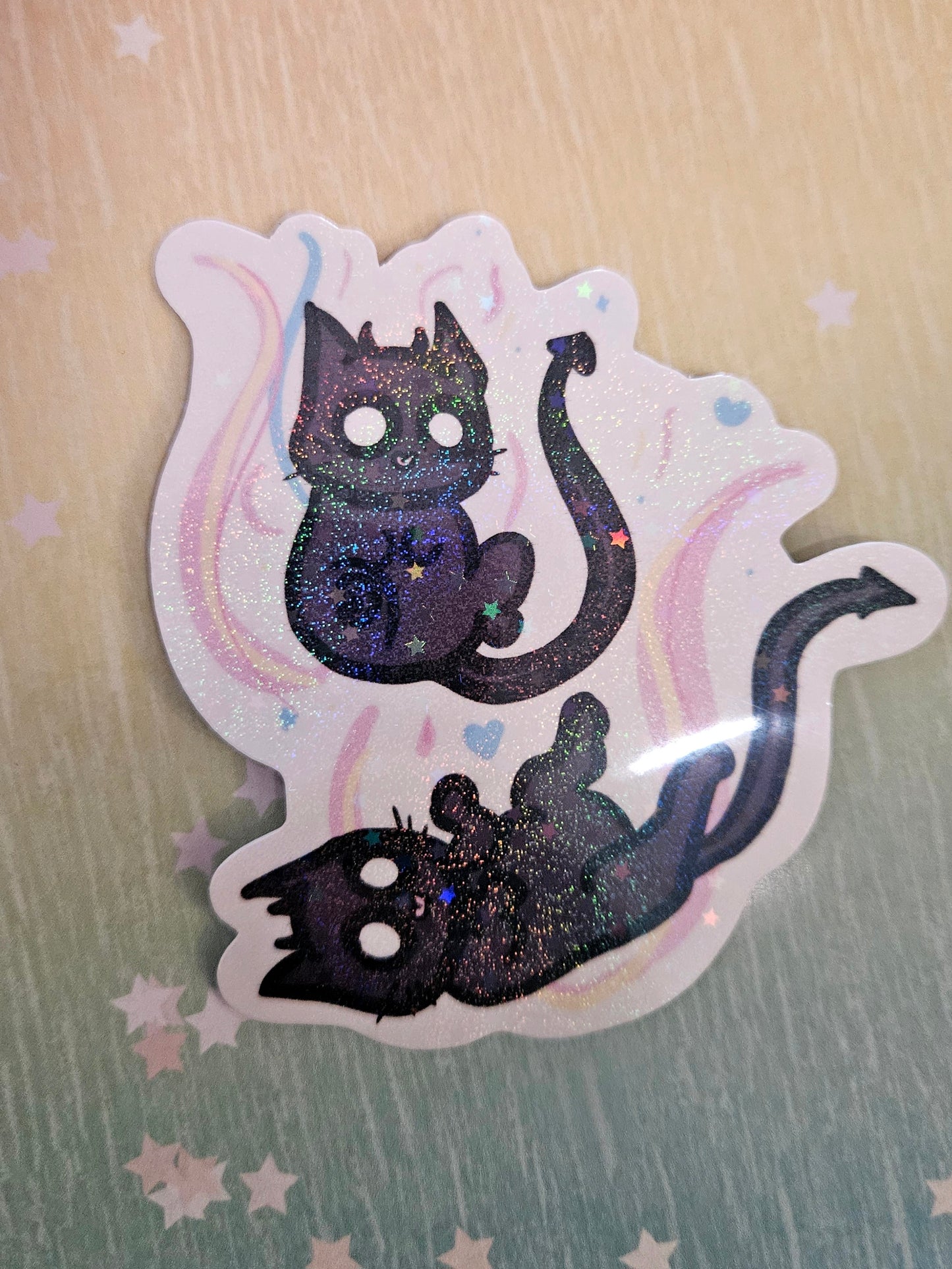 Cute demon kitties sticker