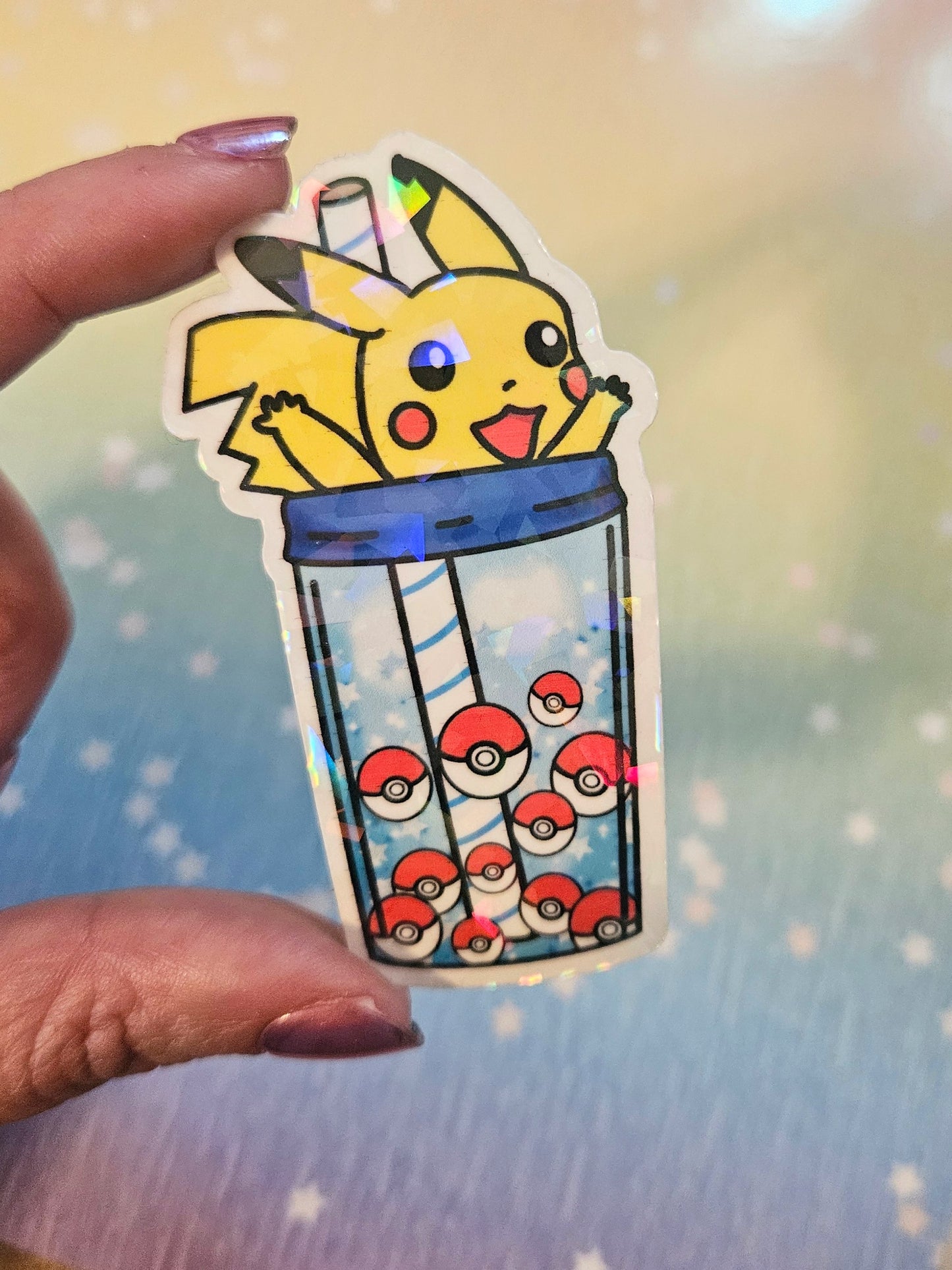 I choose you Boba sticker for water bottle or laptop