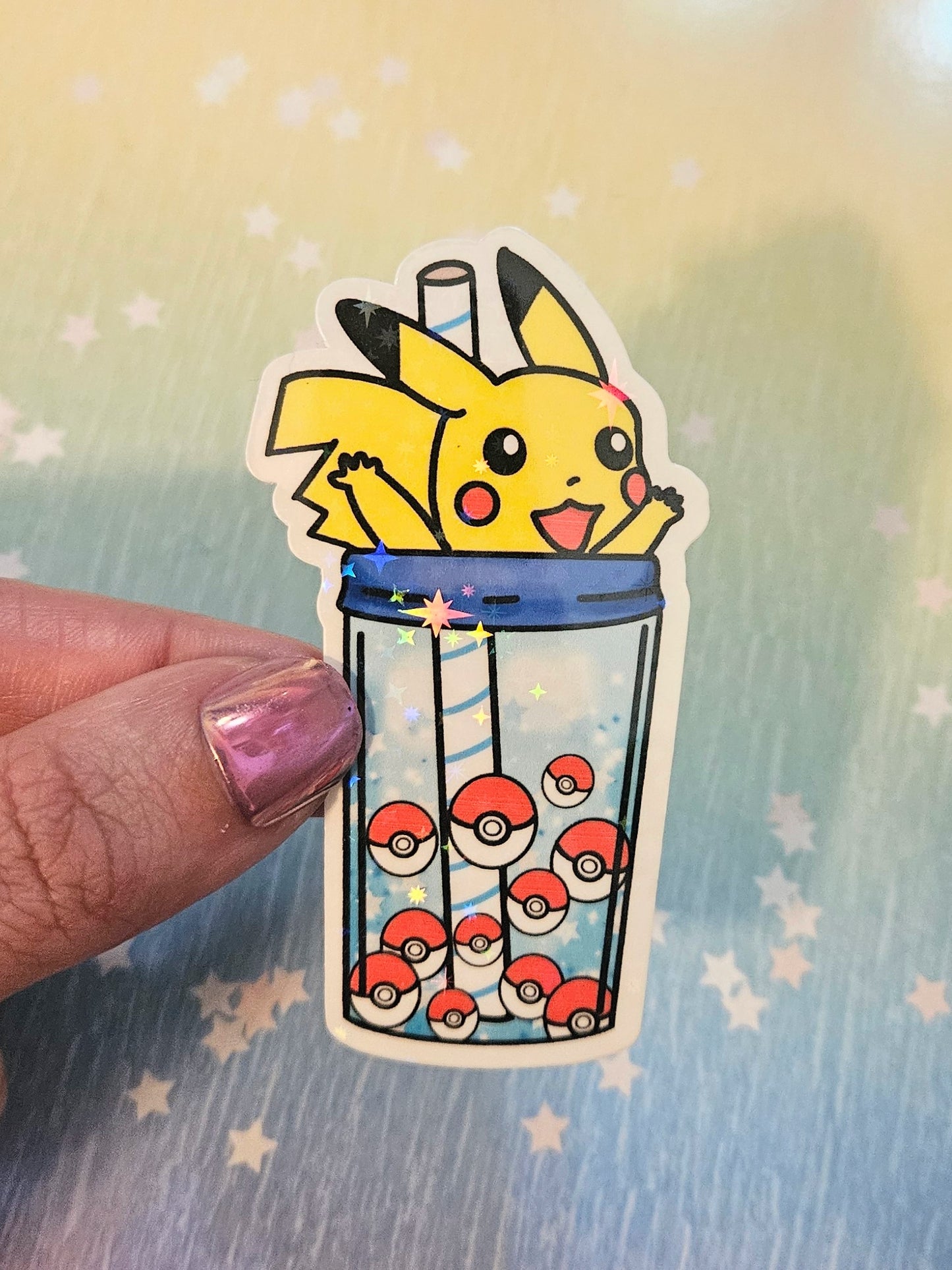 I choose you Boba sticker for water bottle or laptop