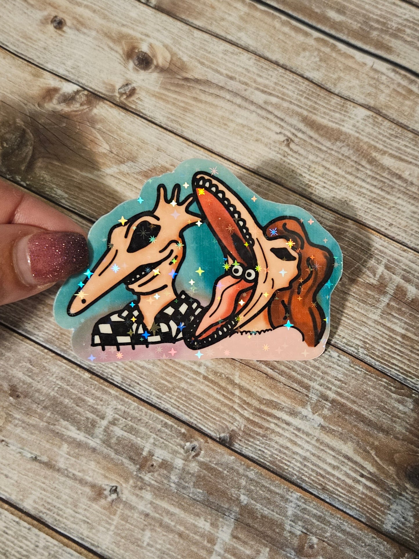 Barbara and Adam monsters sticker