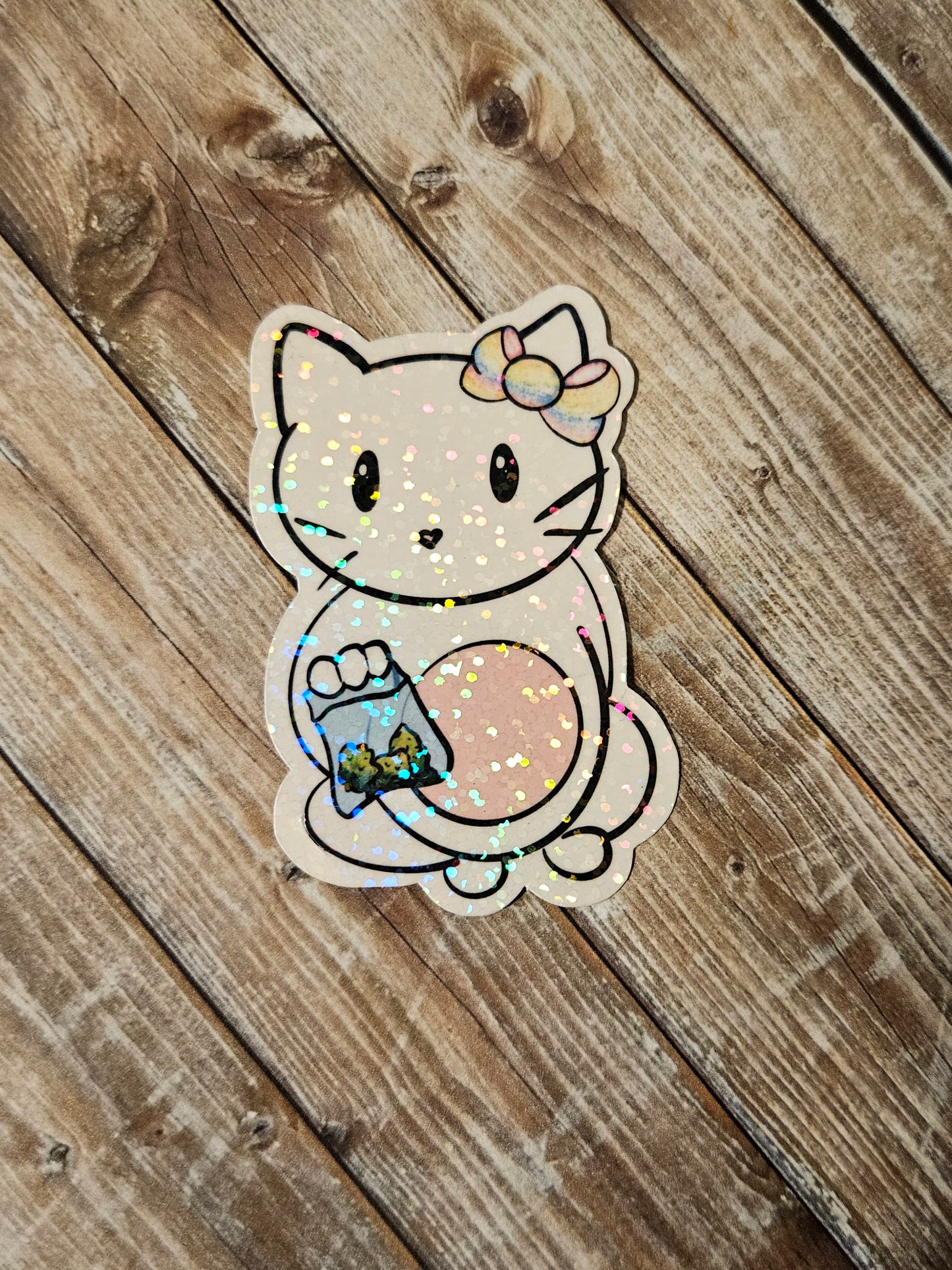 Weed kitty sticker