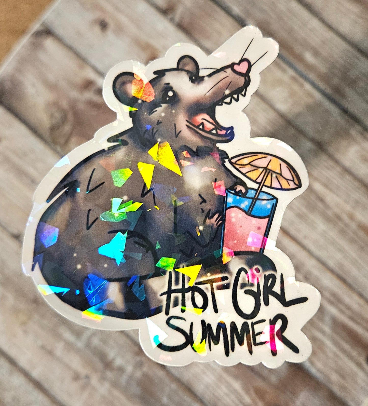 Hot girl summer possum sticker