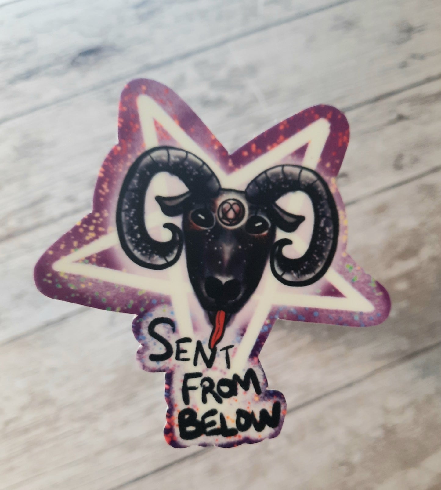 Sent from below baphomet sticker