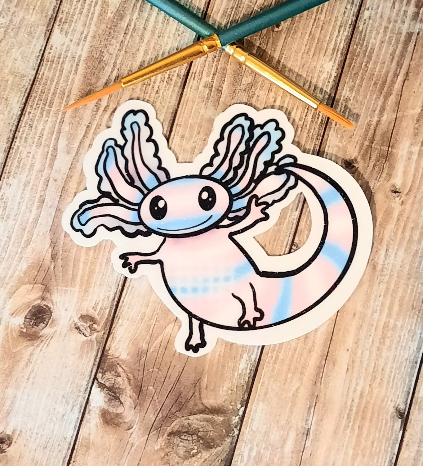 Transalotl axolotl sticker