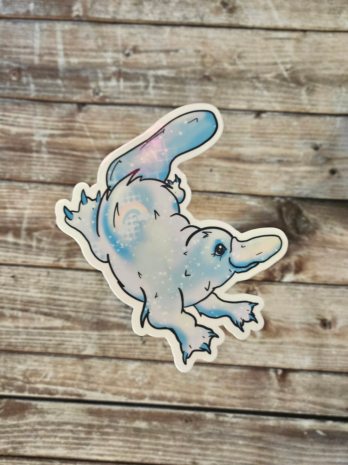 Adorable pastel platypus sticker for water bottle
