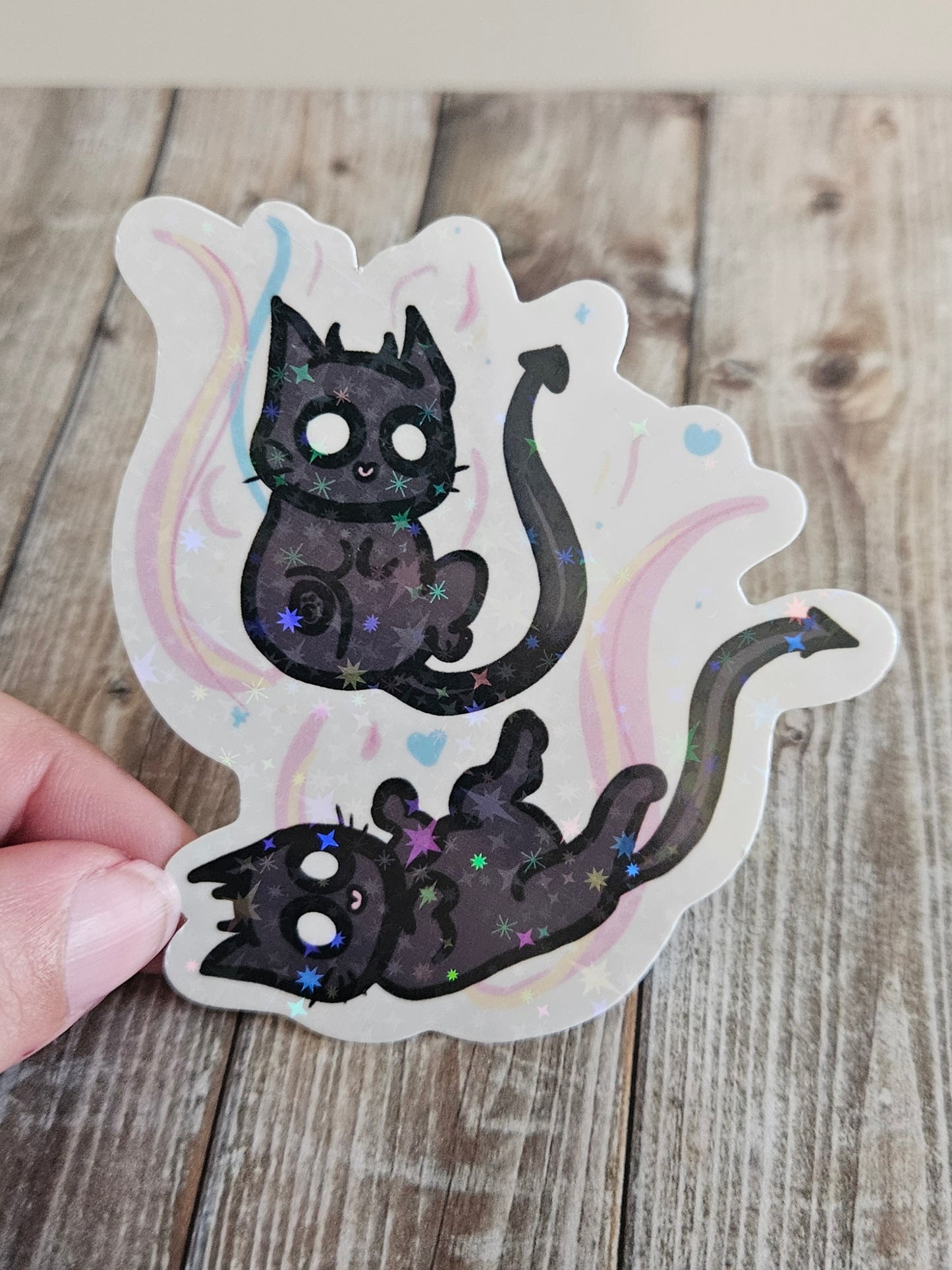 Cute demon kitties sticker