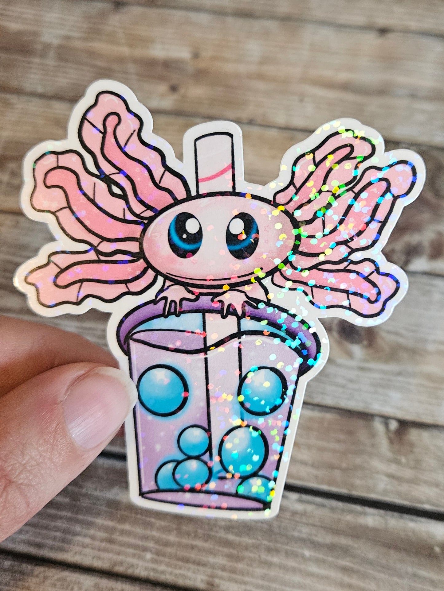 Axolotl Boba sticker